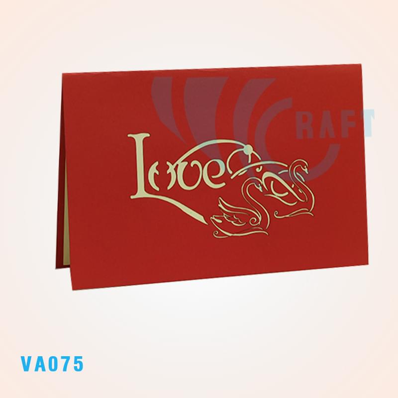 Swan Couple Pop Up Card