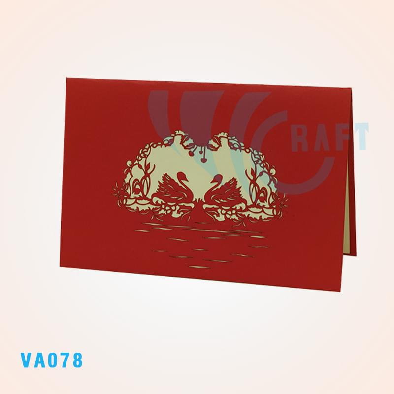 Swan Couple 2 Pop Up Card