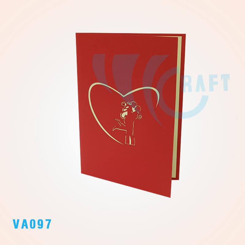 Lovers In Paris Pop Up Card