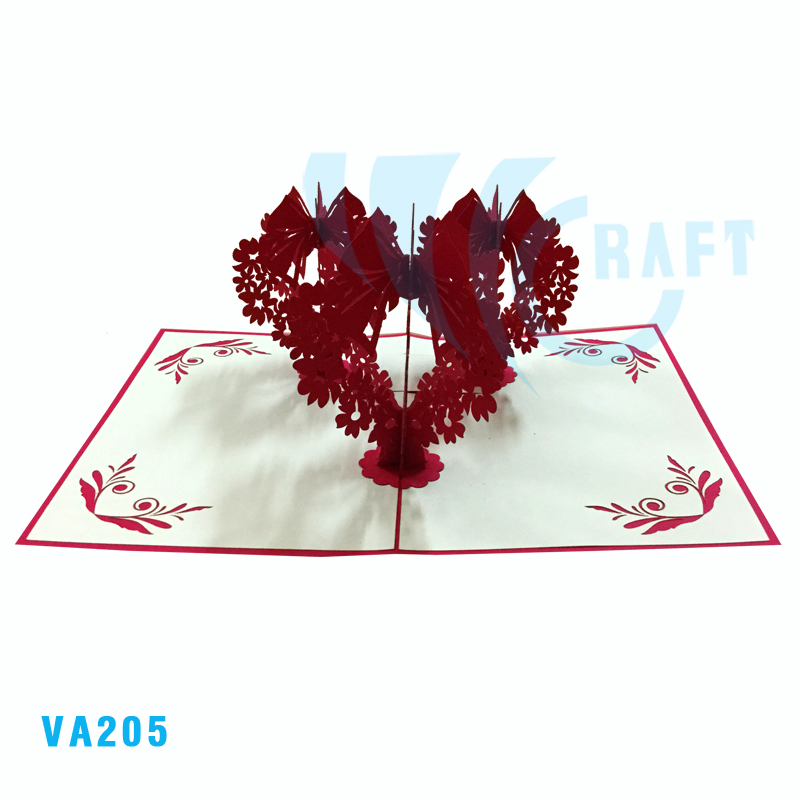 3 Love Hearts Pop Up Card