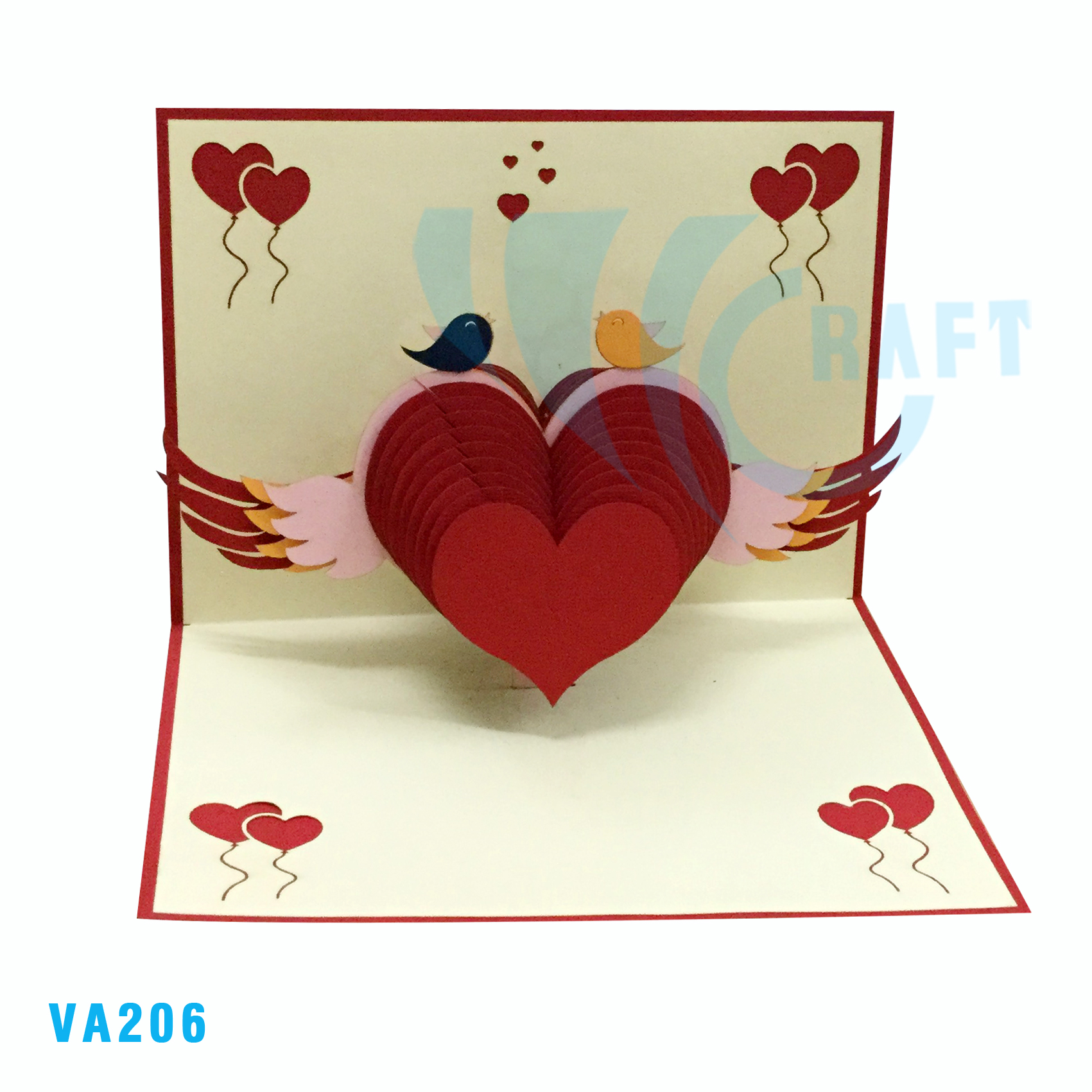 My Heart Have Wings Pop Up Card