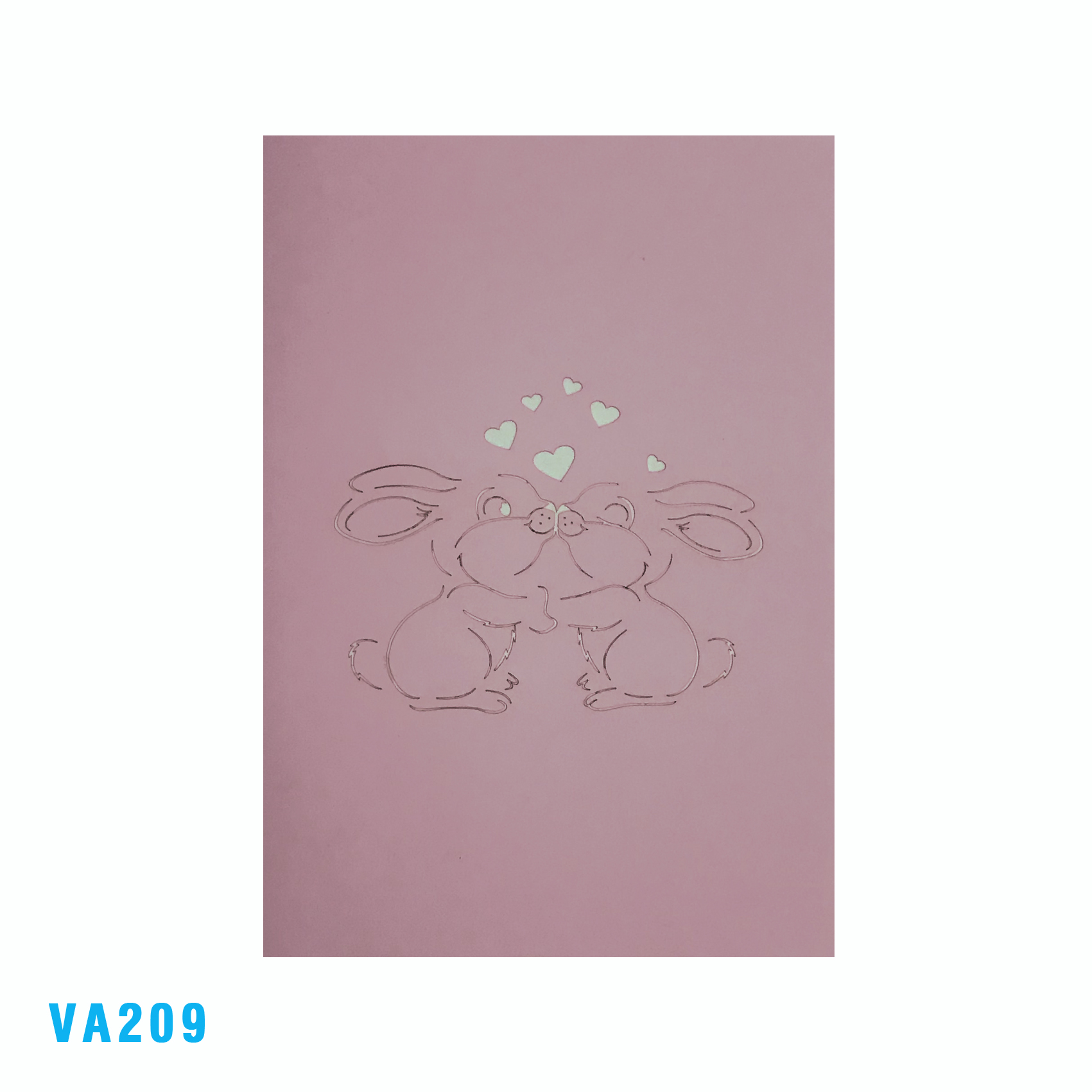 Rabbit Couple Pop Up Card