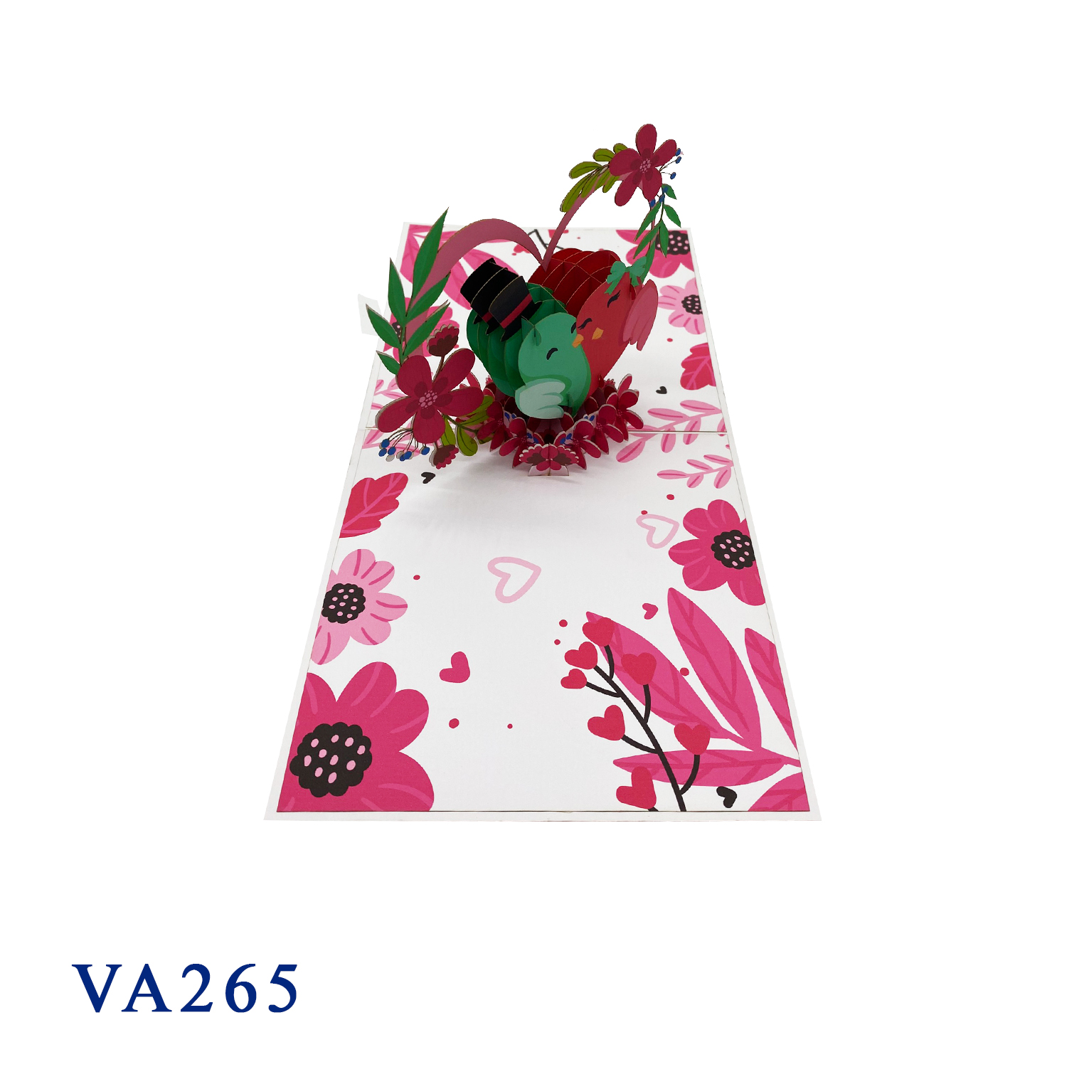 Love Couple Birds Pop Up Card