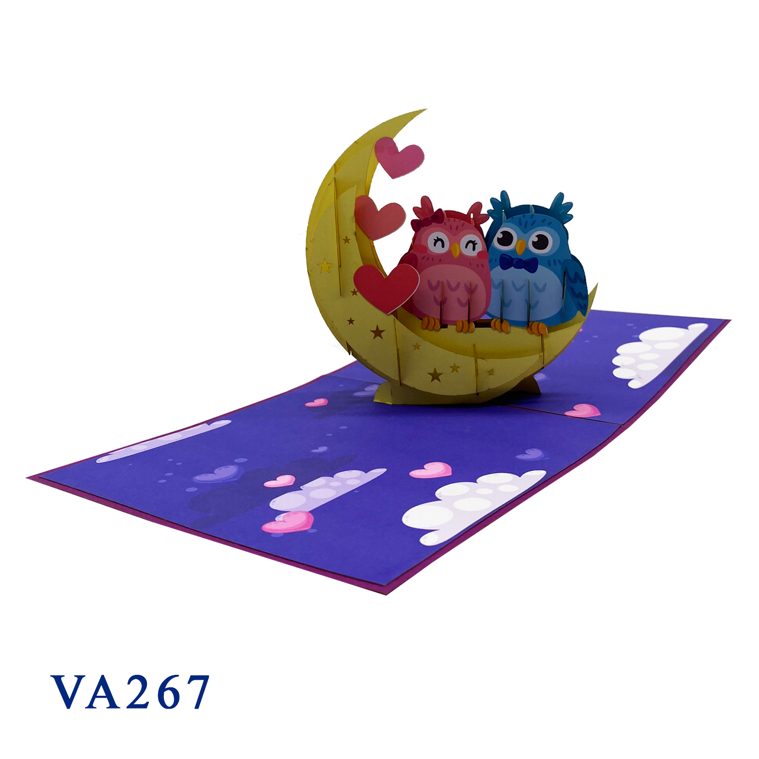 Couple Owls On The Moon