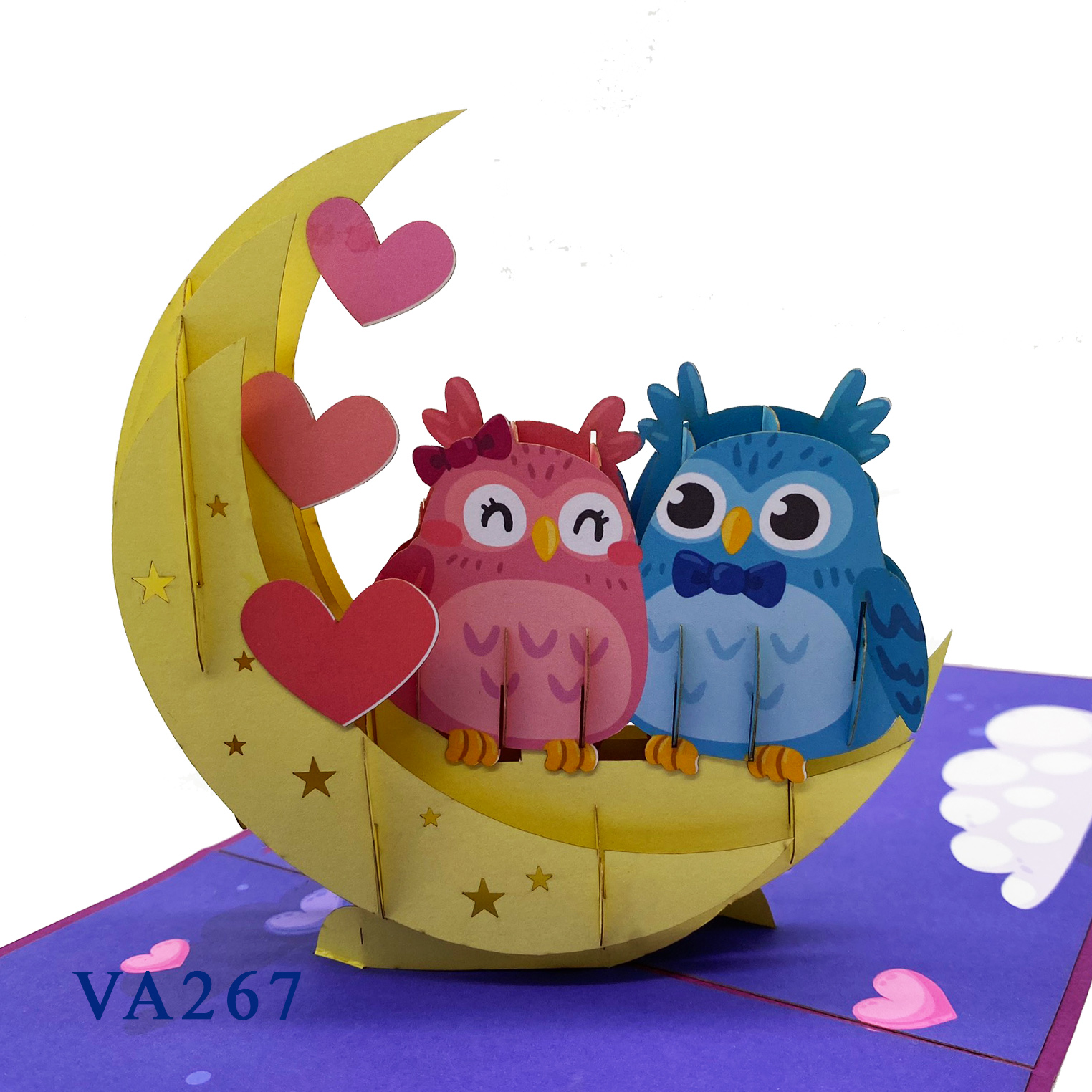 Couple Owls On The Moon