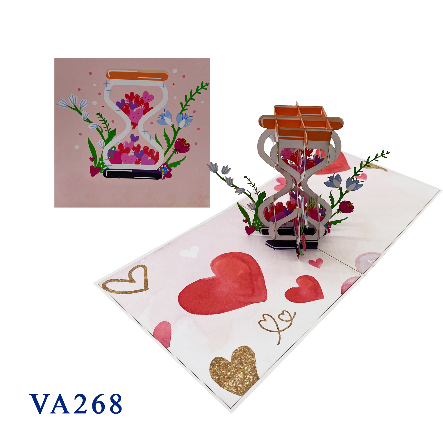 Hourglass Love Pop Up Card
