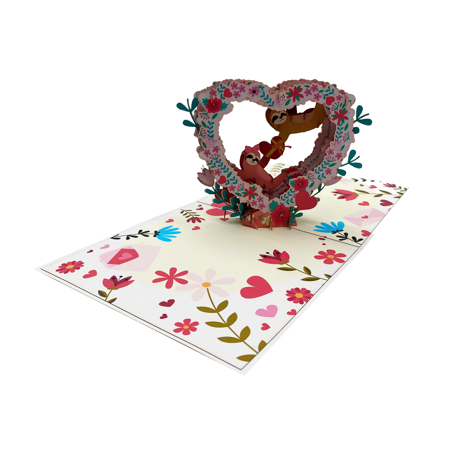 Couple Sloth Pop Up Card