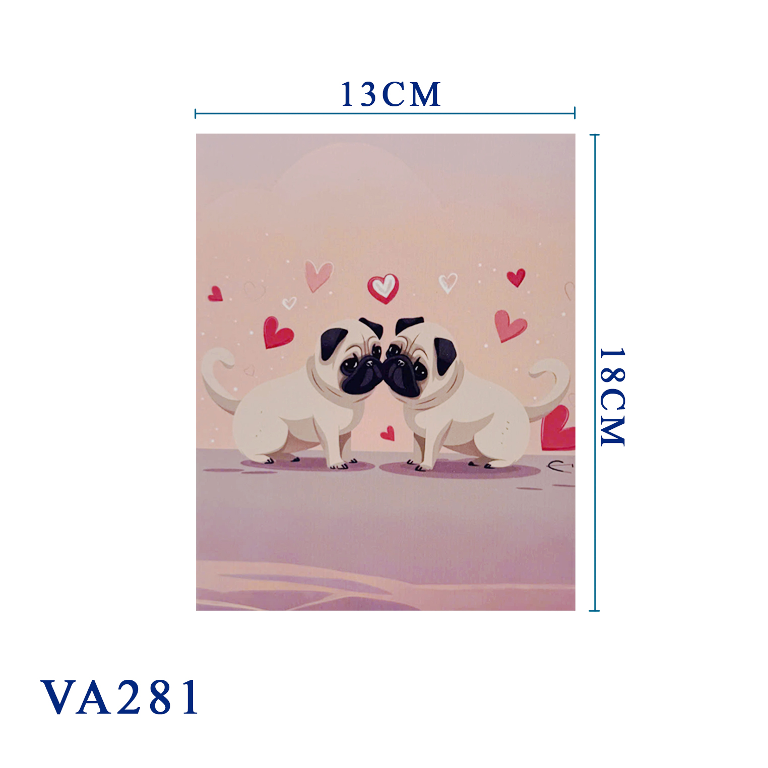 Valentine Pugs 3D Pop Up Card