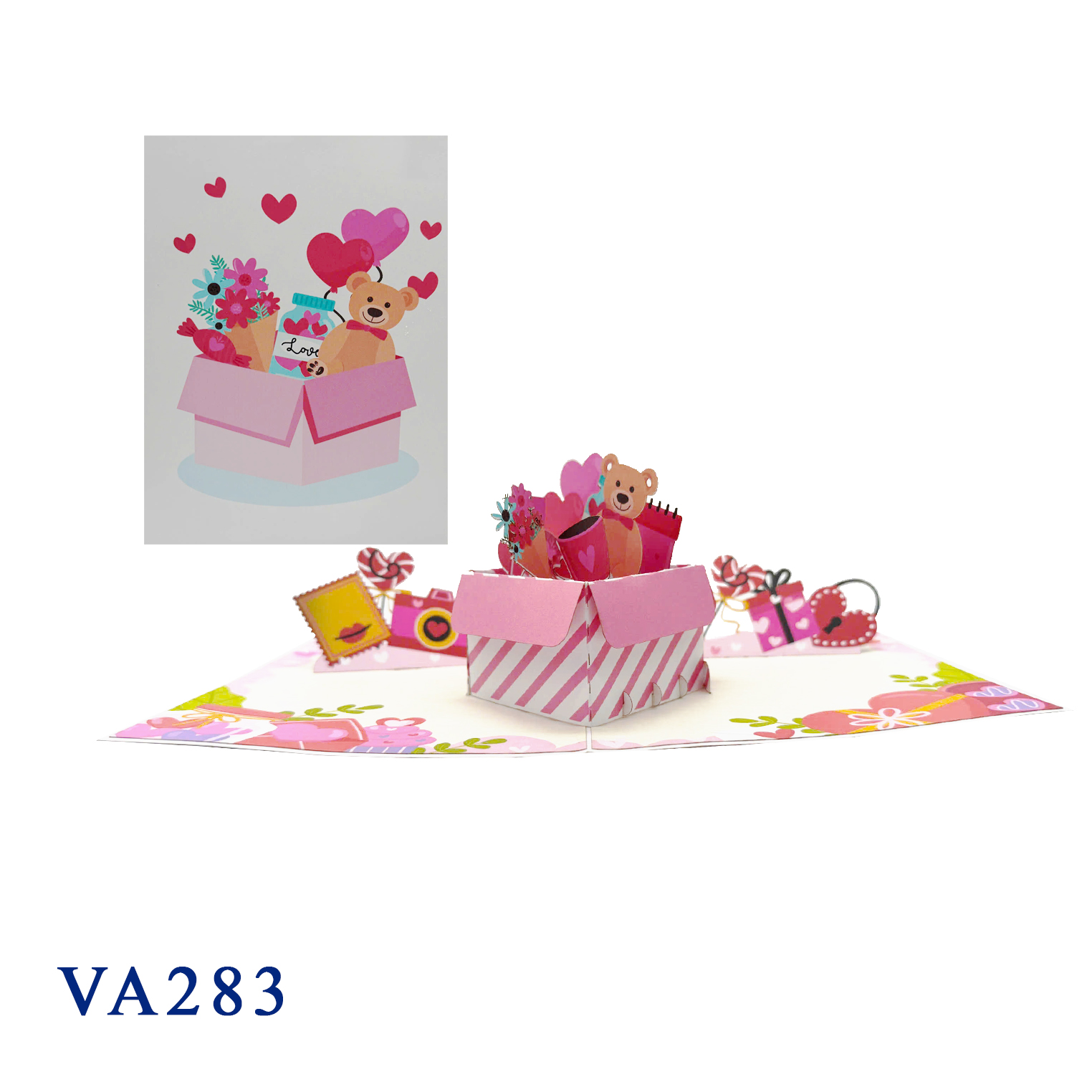 Valentine Box Gifts 3D Pop Up Card