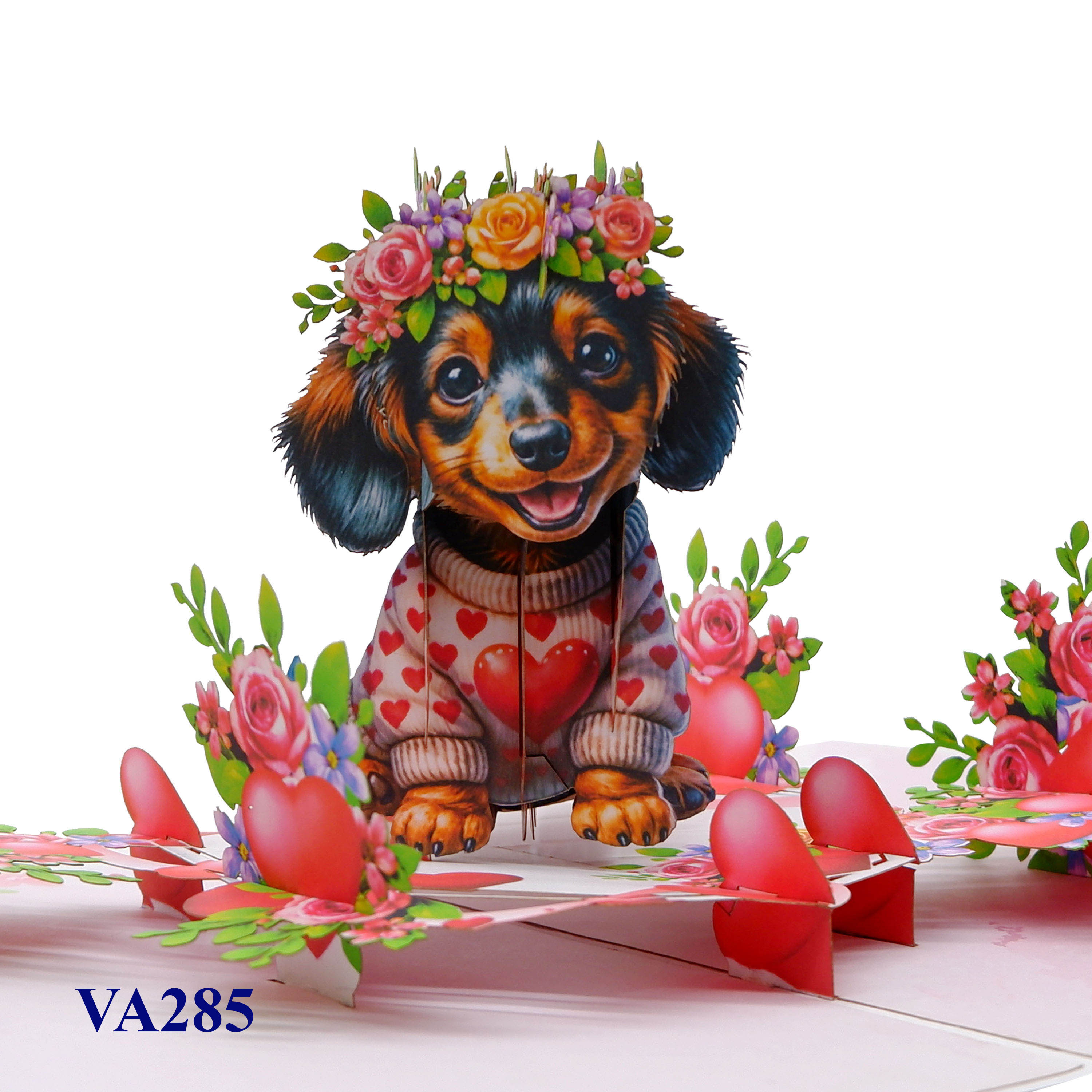 Valentine Cute Puppy 3D Pop Up Greeting Card