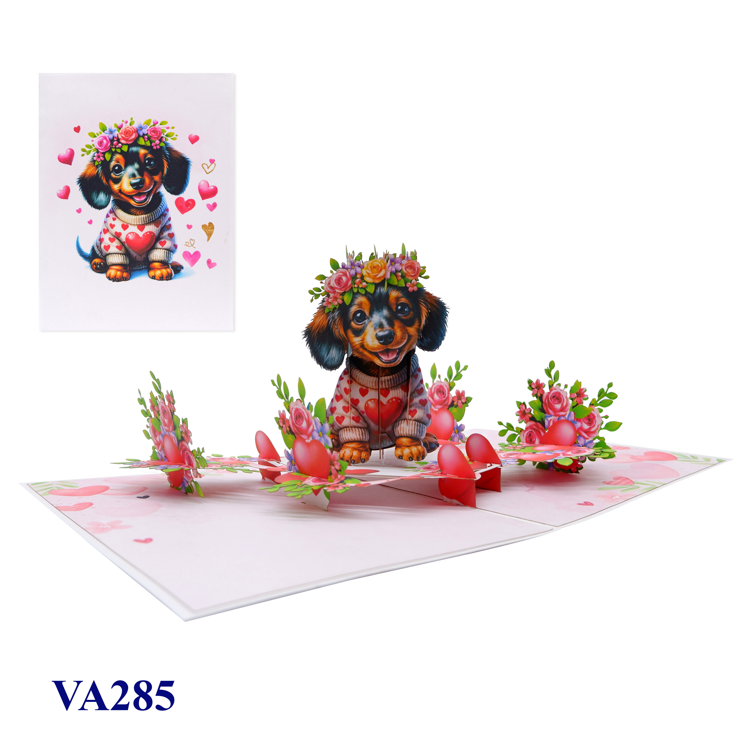 Valentine Cute Puppy 3D Pop Up Greeting Card