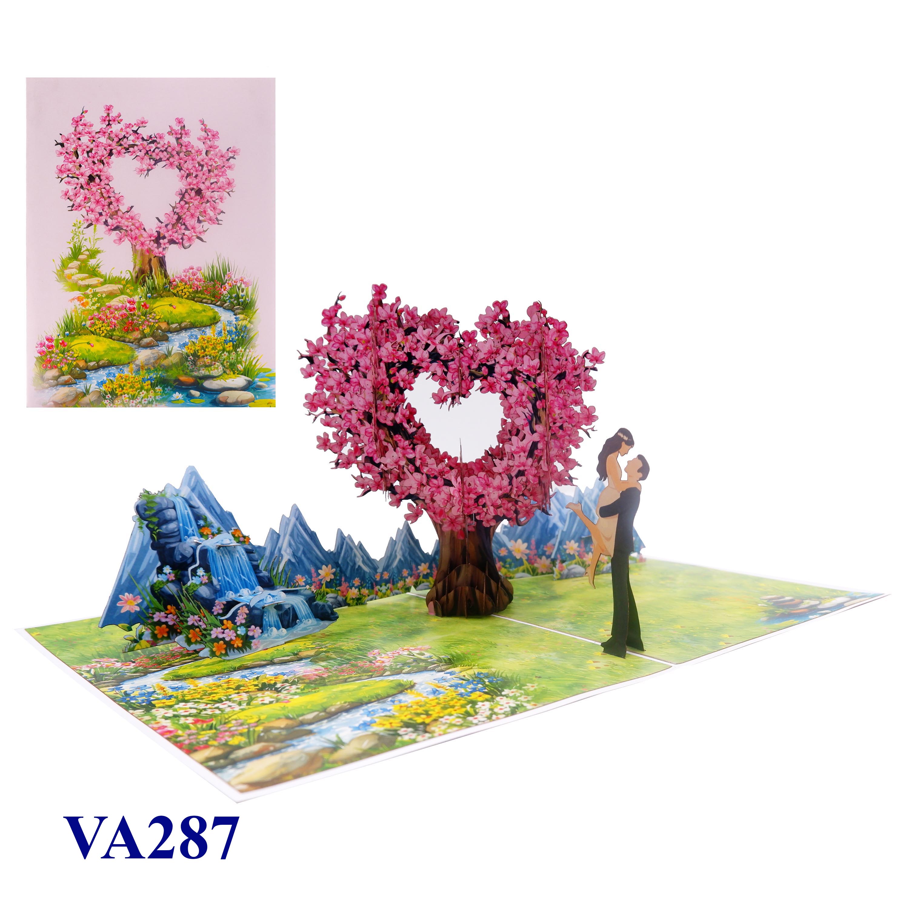 Romantic Heart Tree Pop-up Card