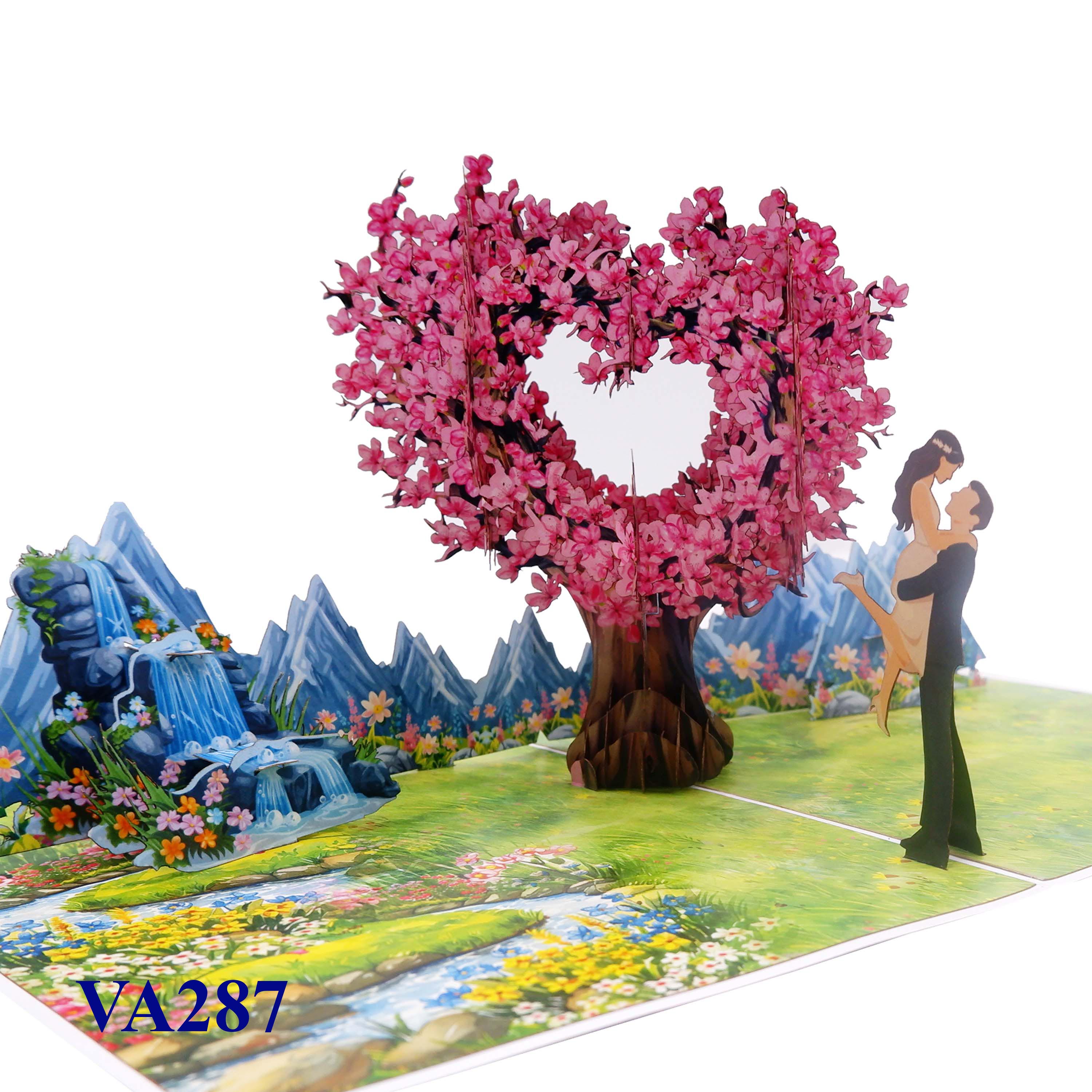 Romantic Heart Tree Pop-up Card