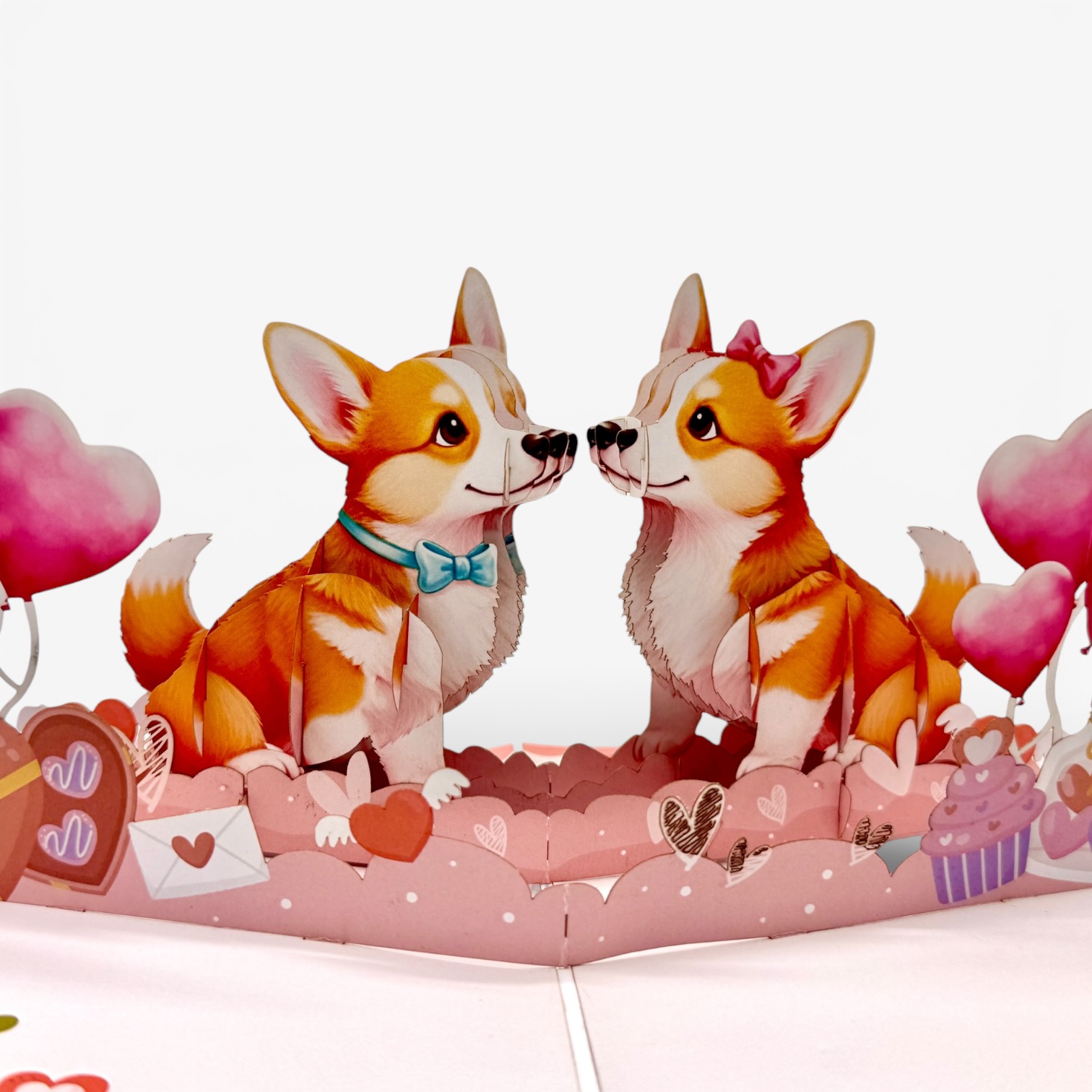 Corgi Love 3D Pop-Up Card