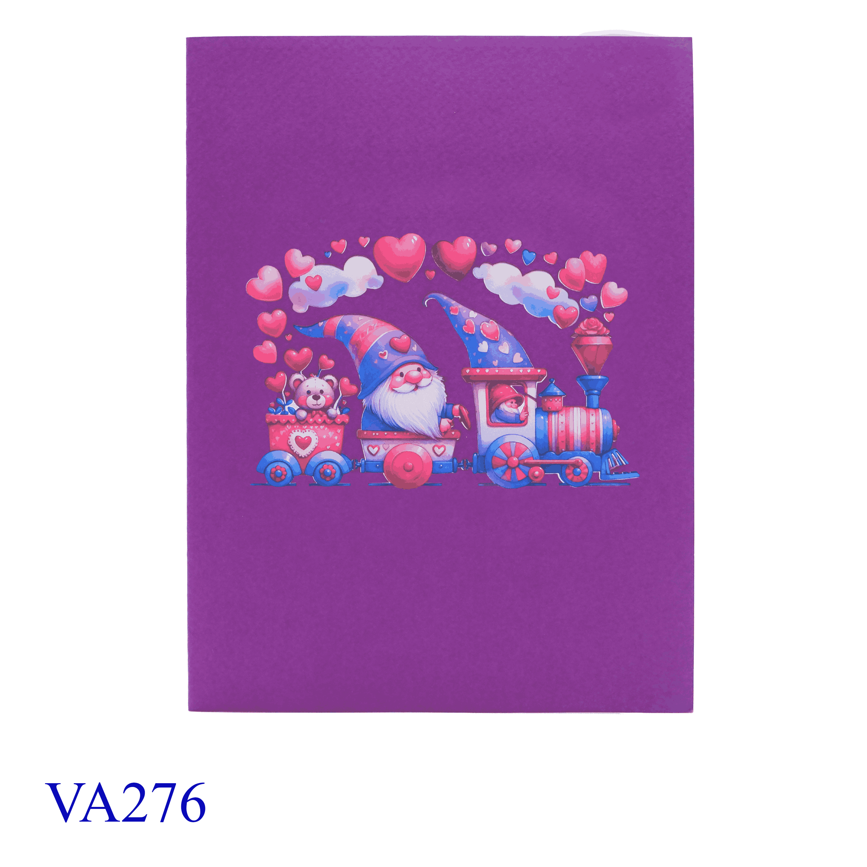 Valentine Gnome Hearts Pop Up Card