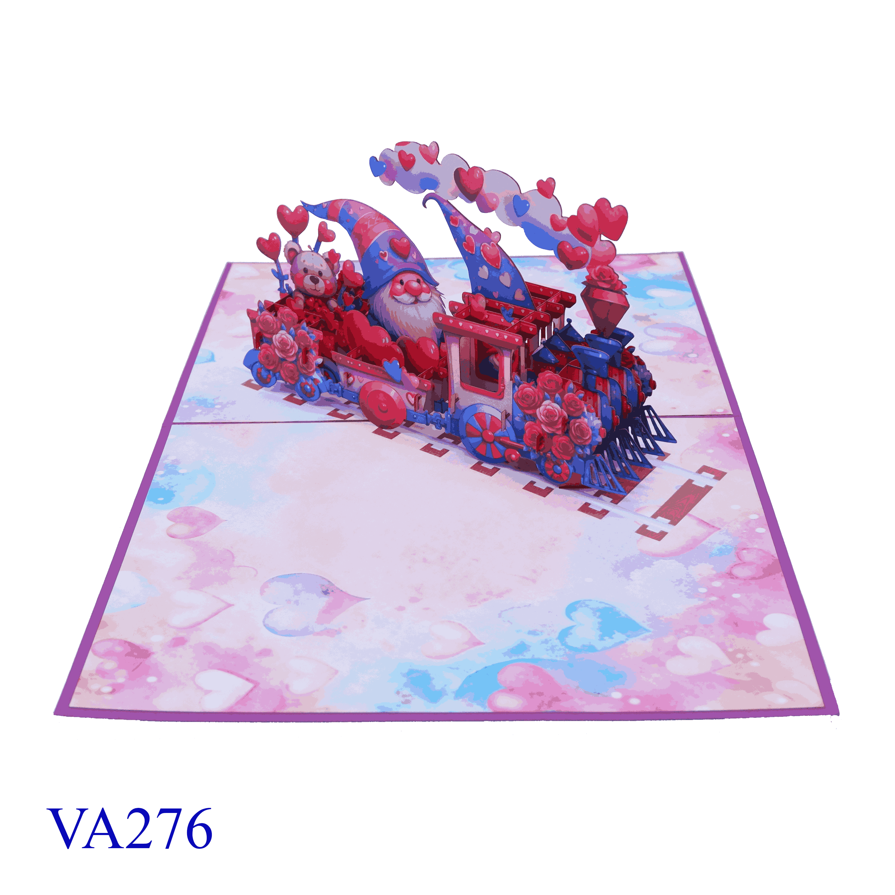 Valentine Gnome Hearts Pop Up Card