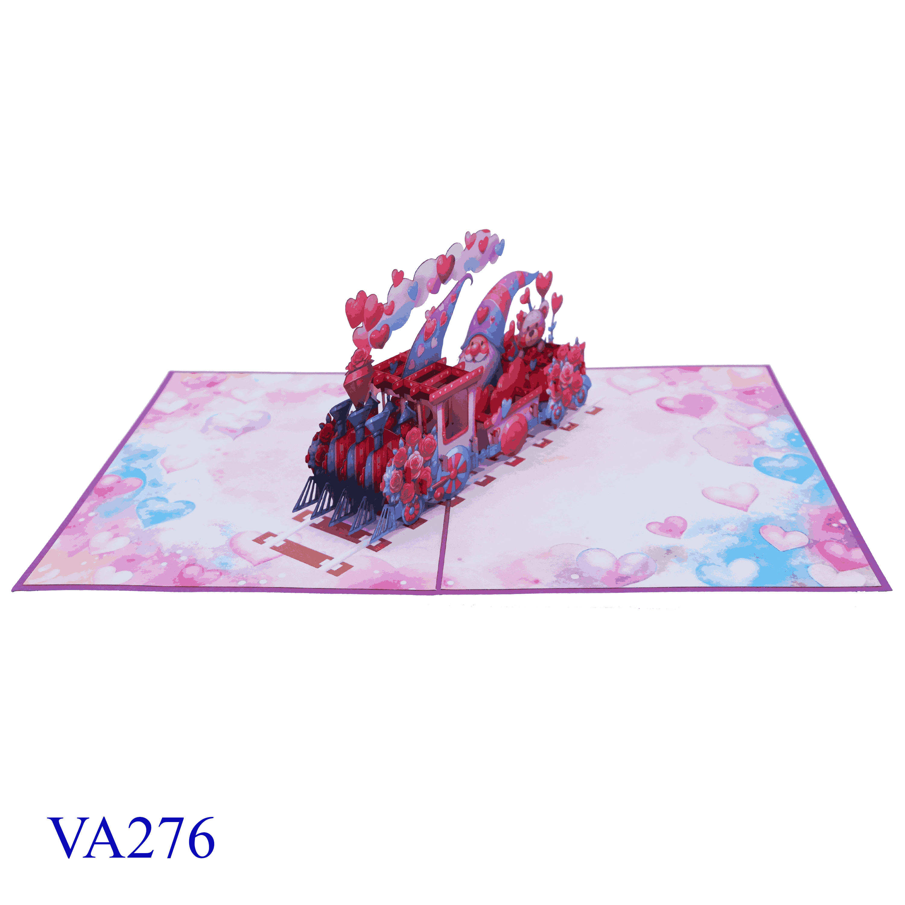 Valentine Gnome Hearts Pop Up Card