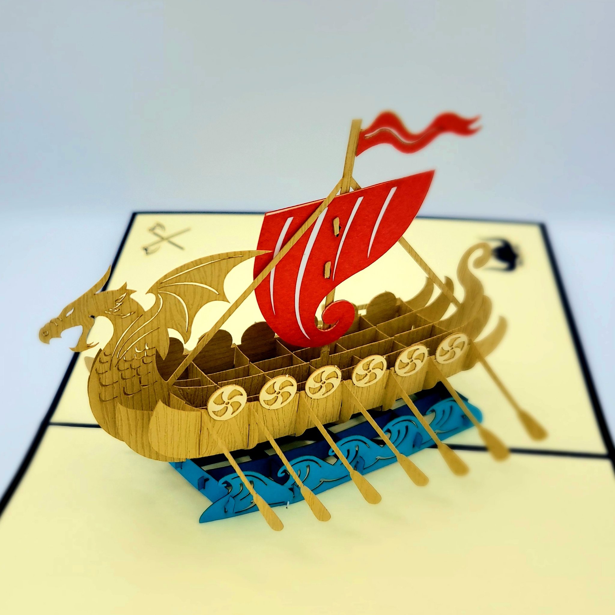 Viking Ship Pop Up Card