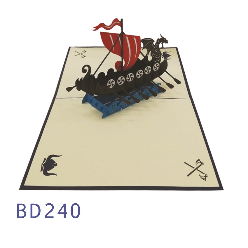 Viking Ship Pop Up Card