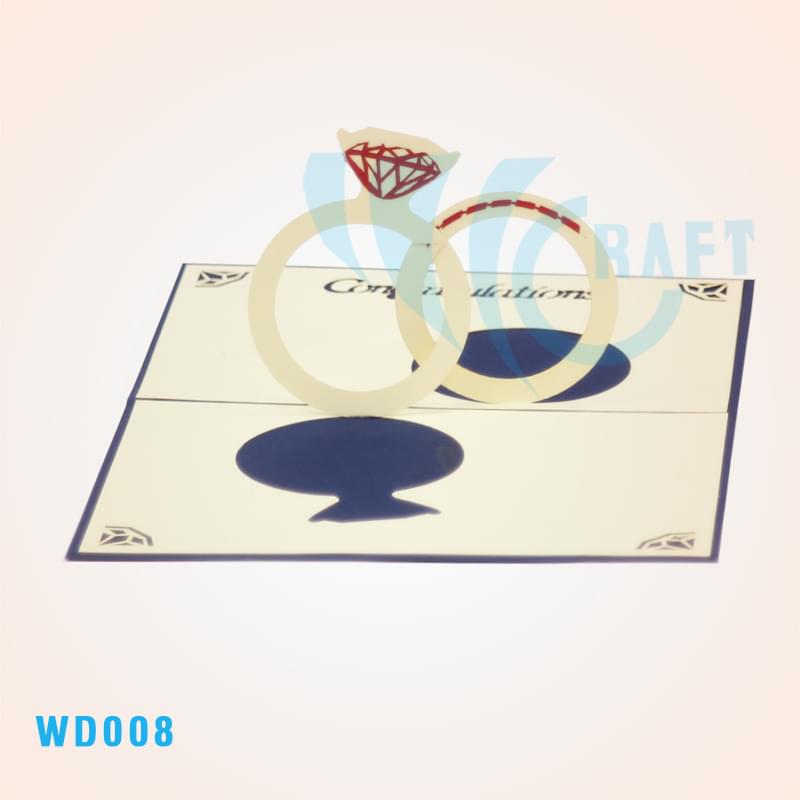 Wedding Rings 3 Pop Up Card