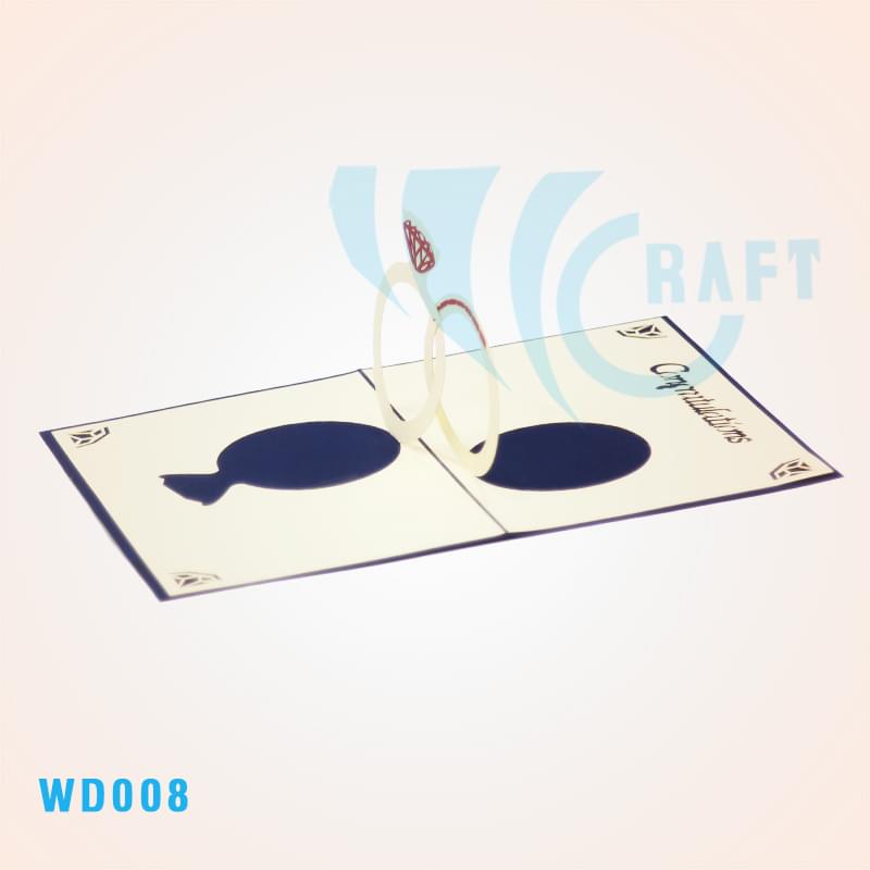 Wedding Rings 3 Pop Up Card