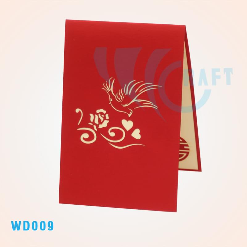 Chinese Wedding And Dove Pop Up Card