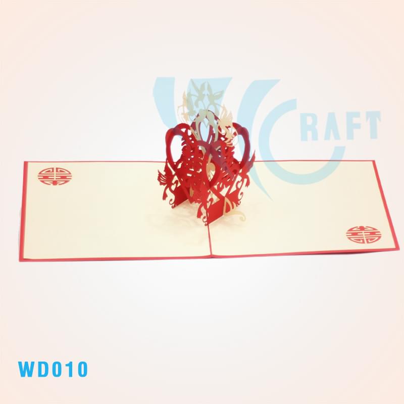 Dove And Chinese Wedding Pop Up Card