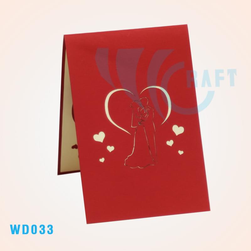Wedding 90 Degree Angle Pop Up Card