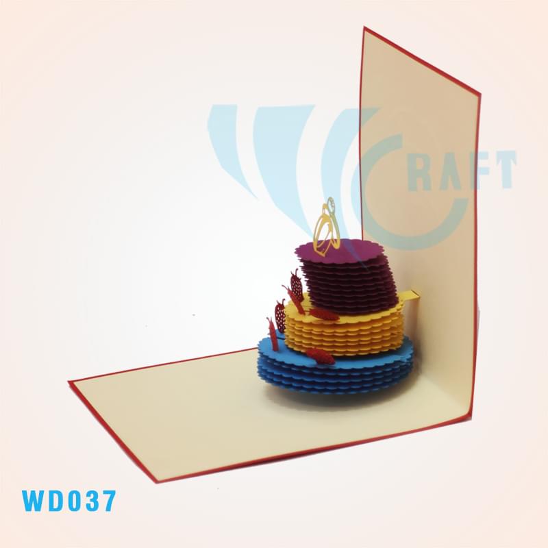 Wedding Cake Pop Up Card