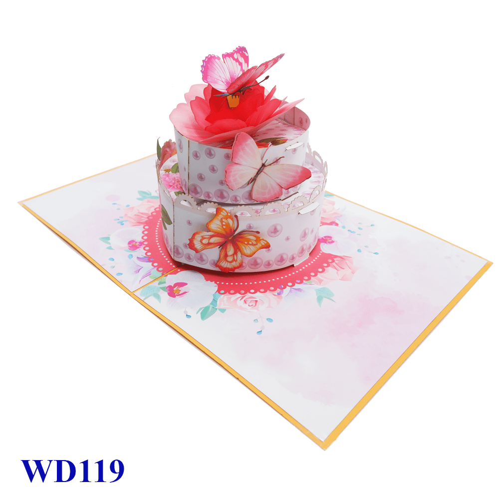 Wedding Cake Pop Up Card