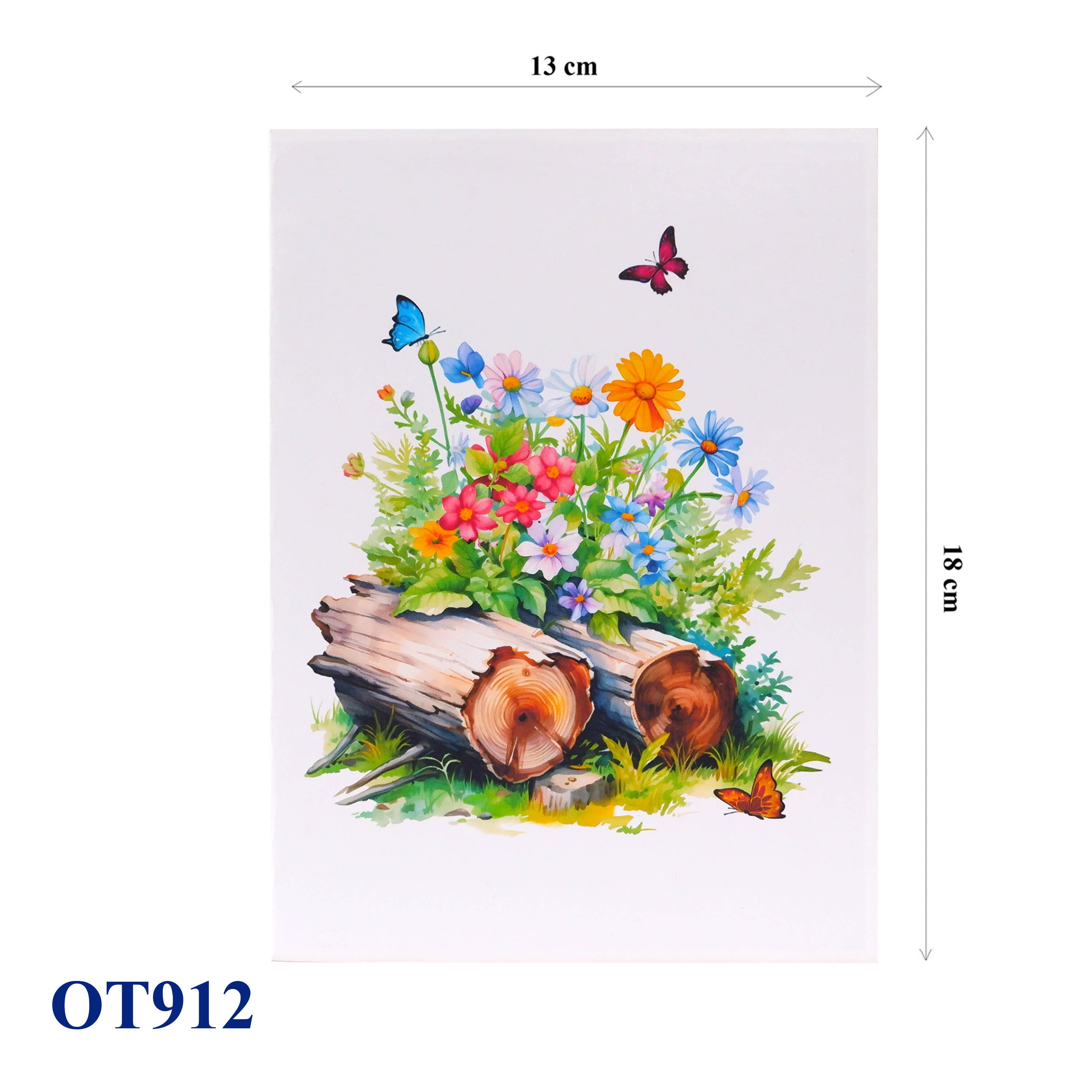 Wild Flowers Pop Up Greeting Card