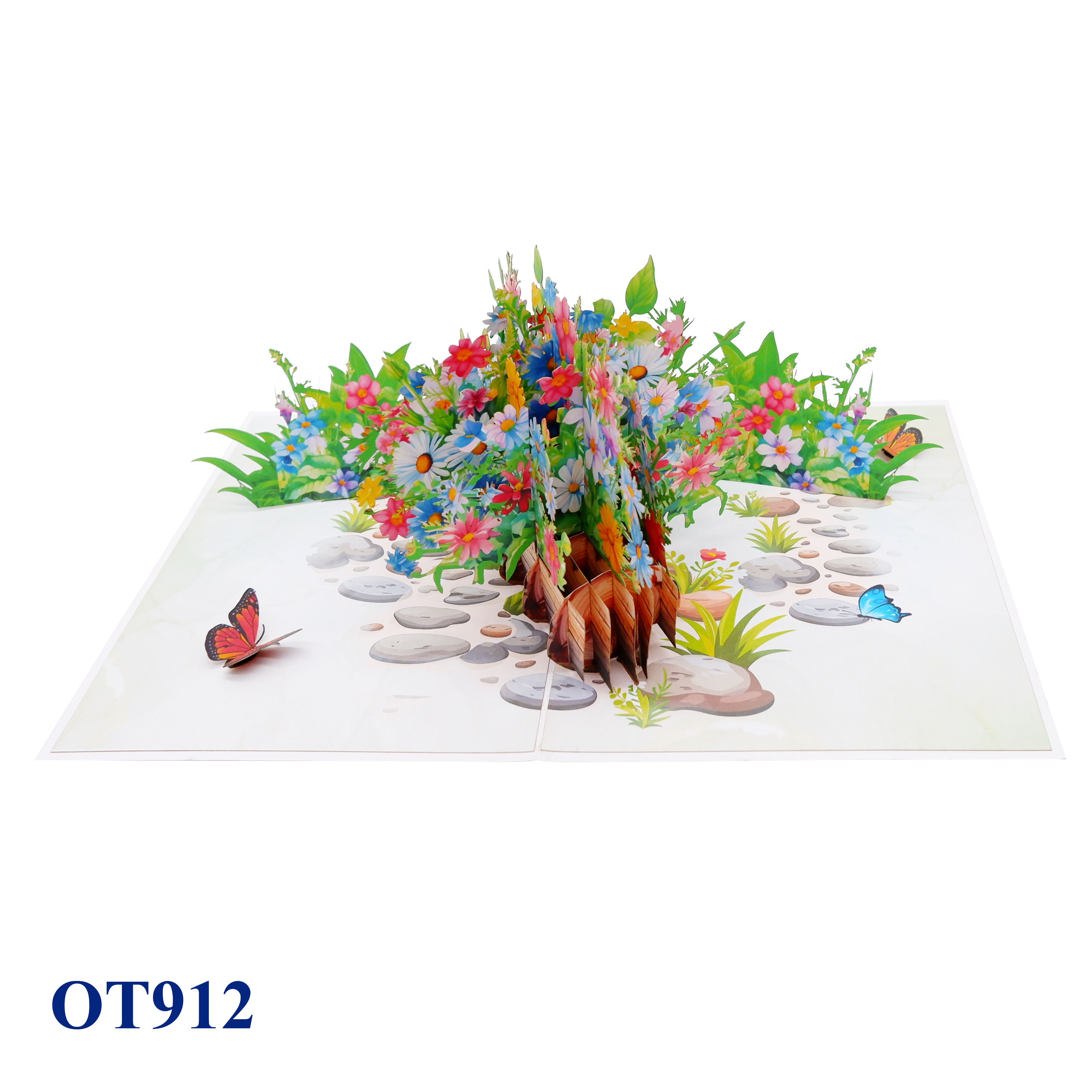 Wild Flowers Pop Up Greeting Card