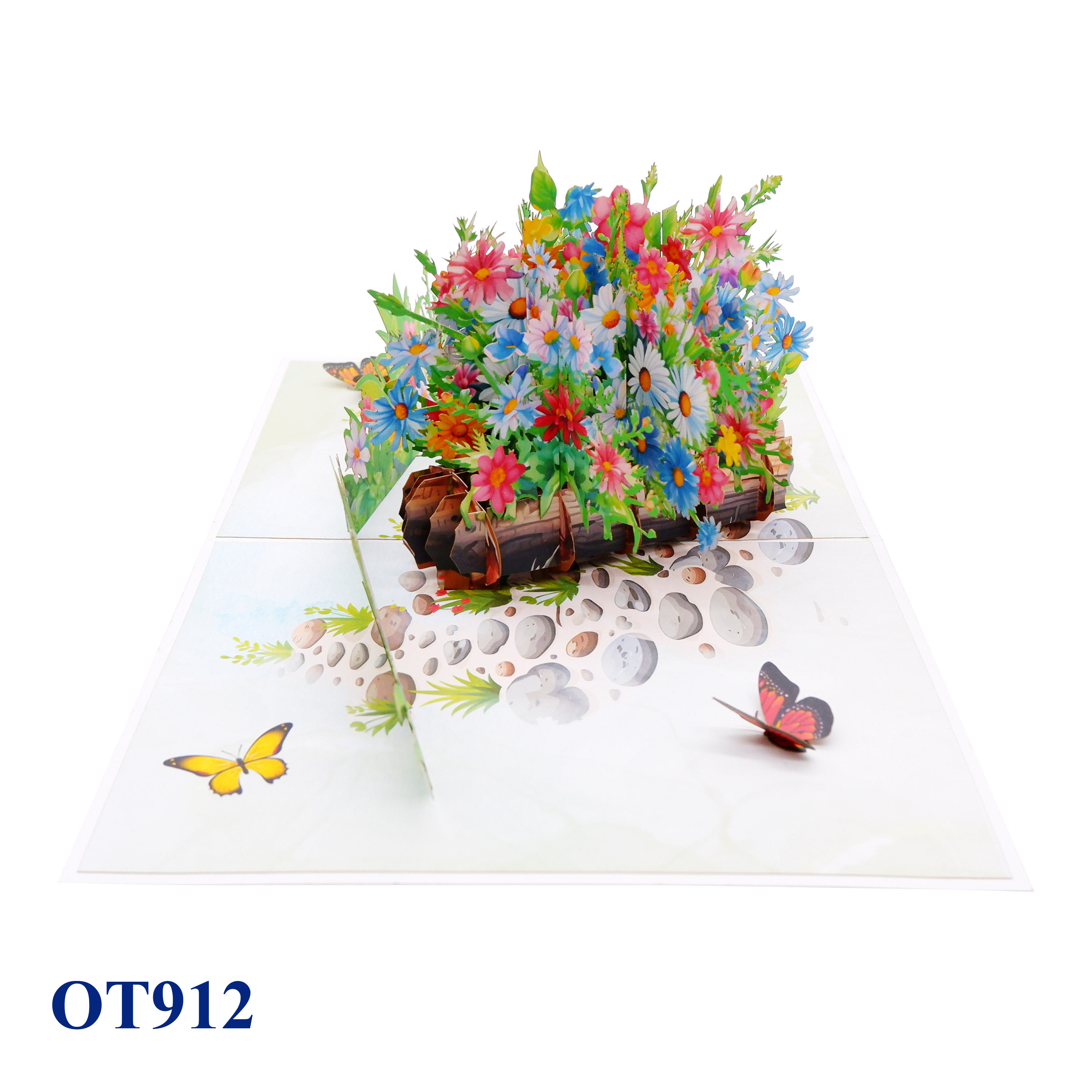 Wild Flowers Pop Up Greeting Card