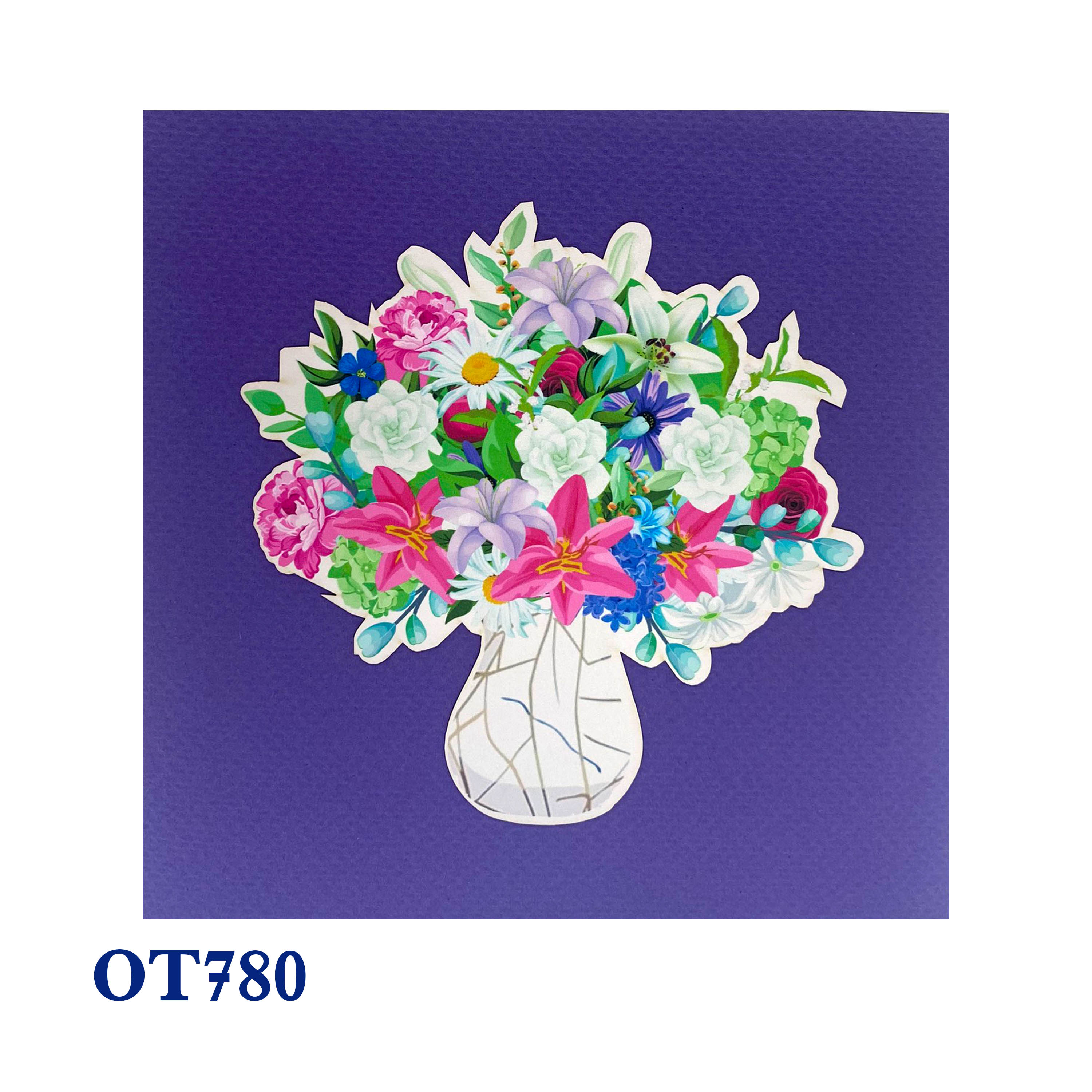 Wildflowers Bouquet Pop Up Card