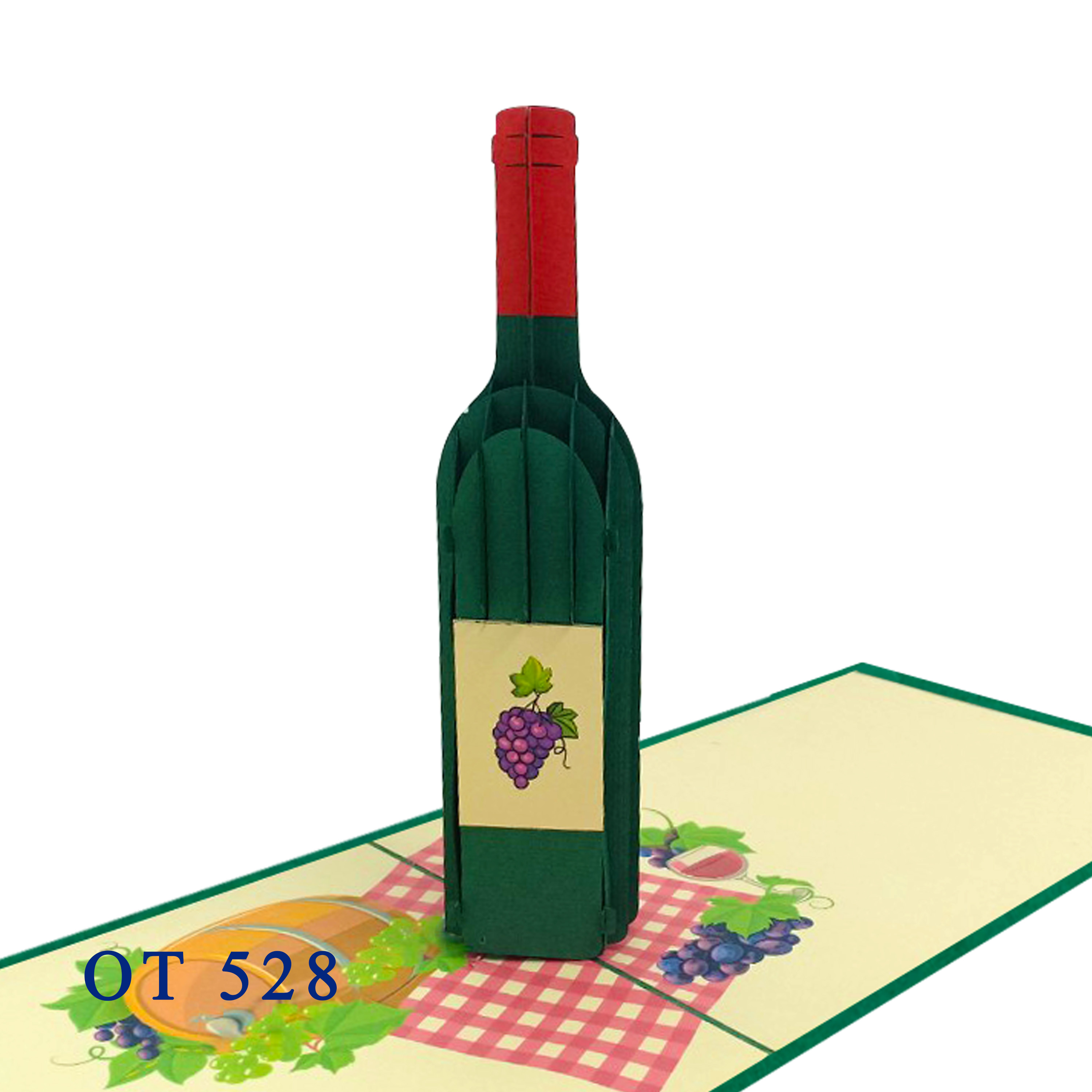 Wine Bottle Pop Up Card