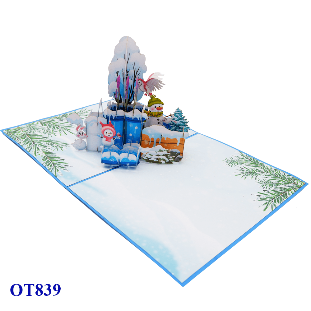 Winter Boots Pop Up Card