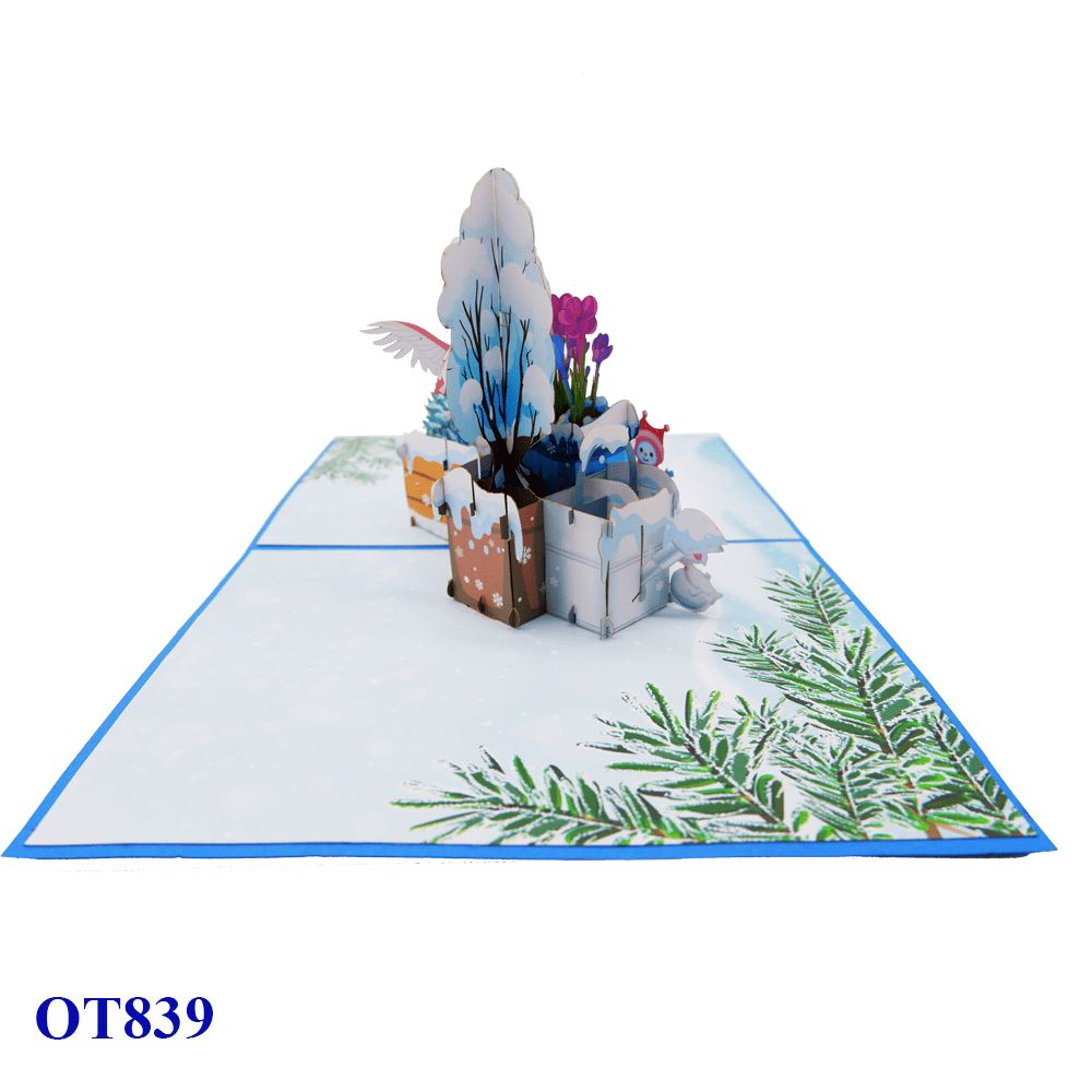 Winter Boots Pop Up Card