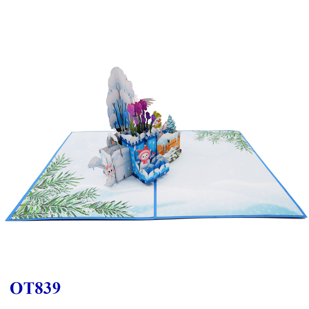 Winter Boots Pop Up Card