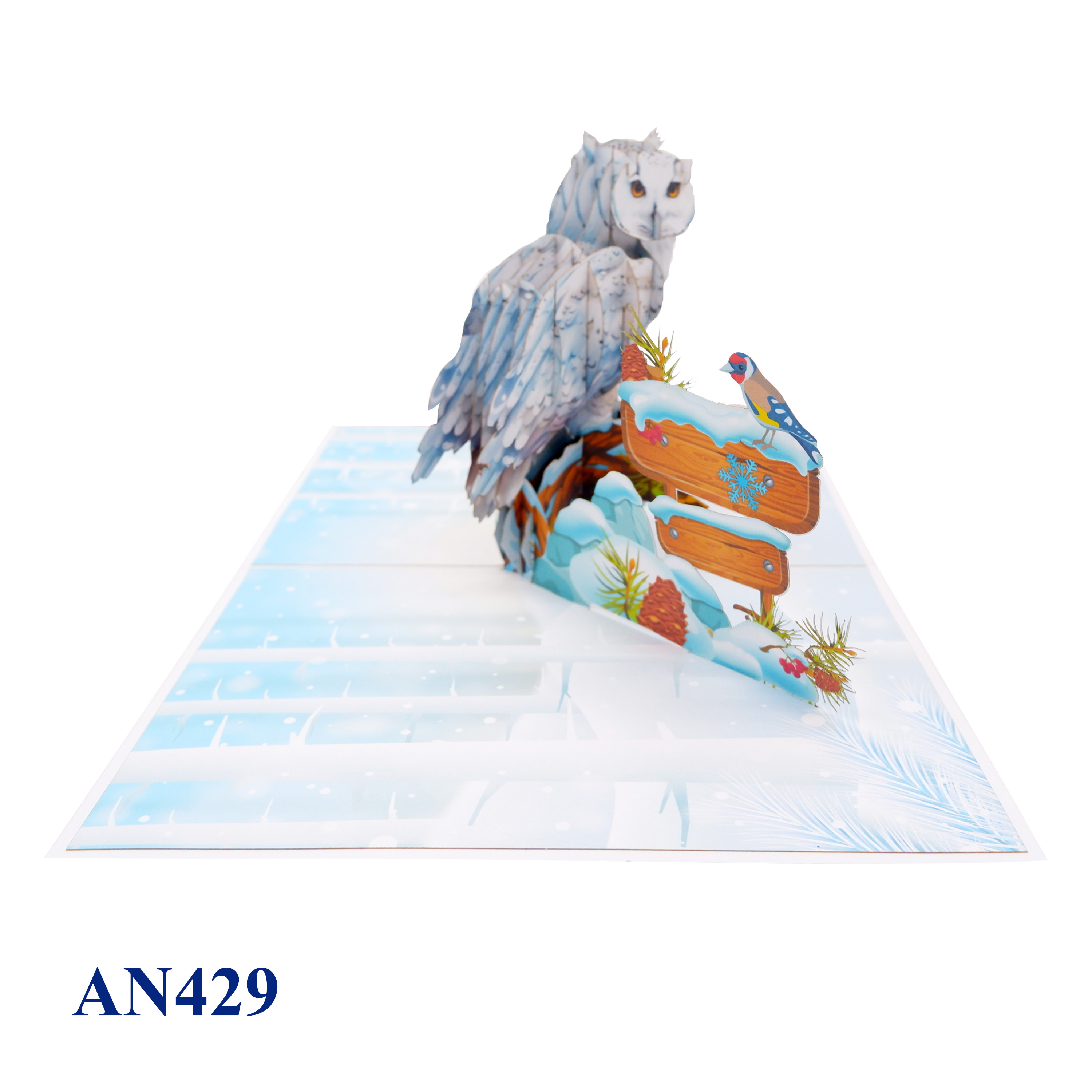 Winter White Owl Pop Up Card