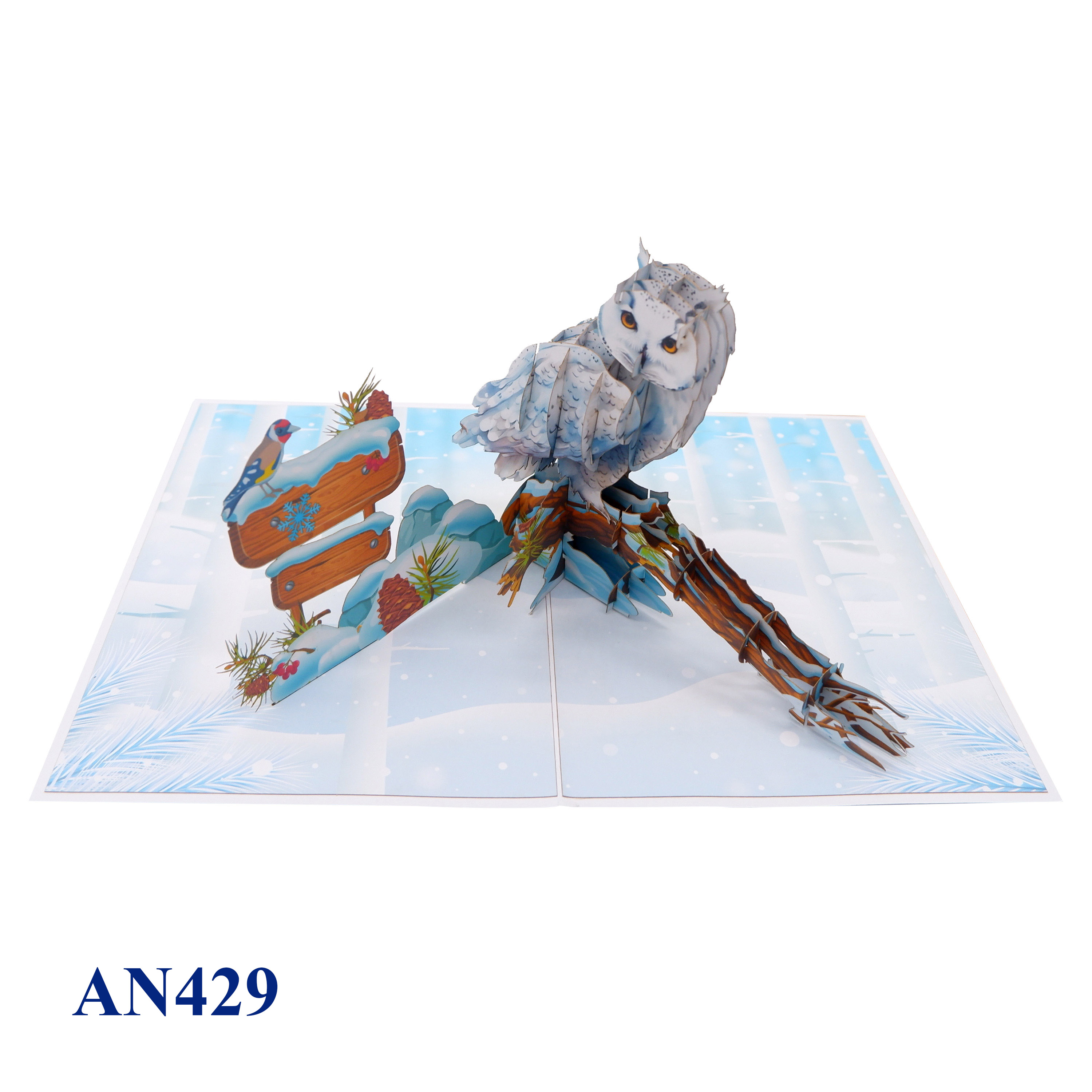 Winter White Owl Pop Up Card