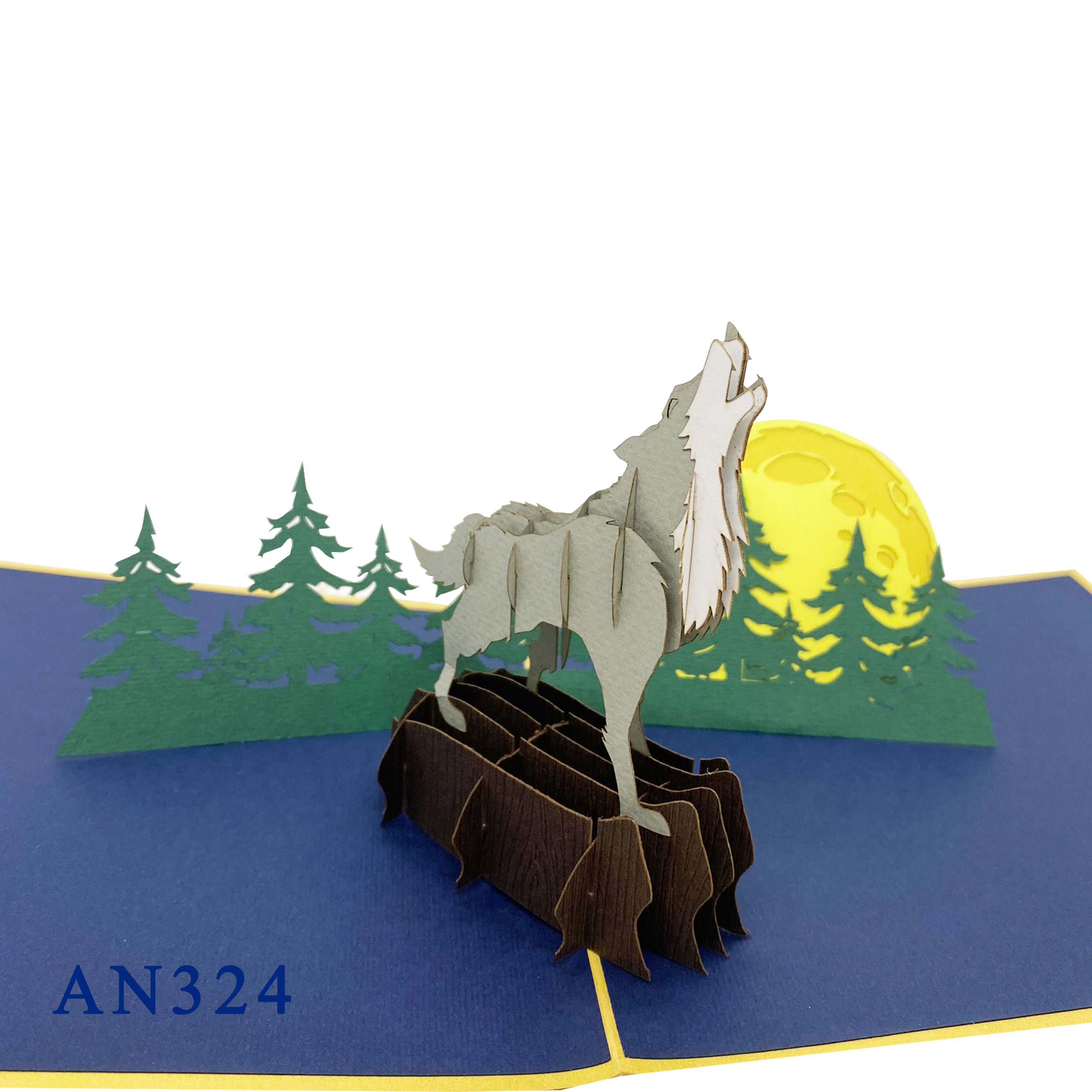 Wolf Pop Up Card