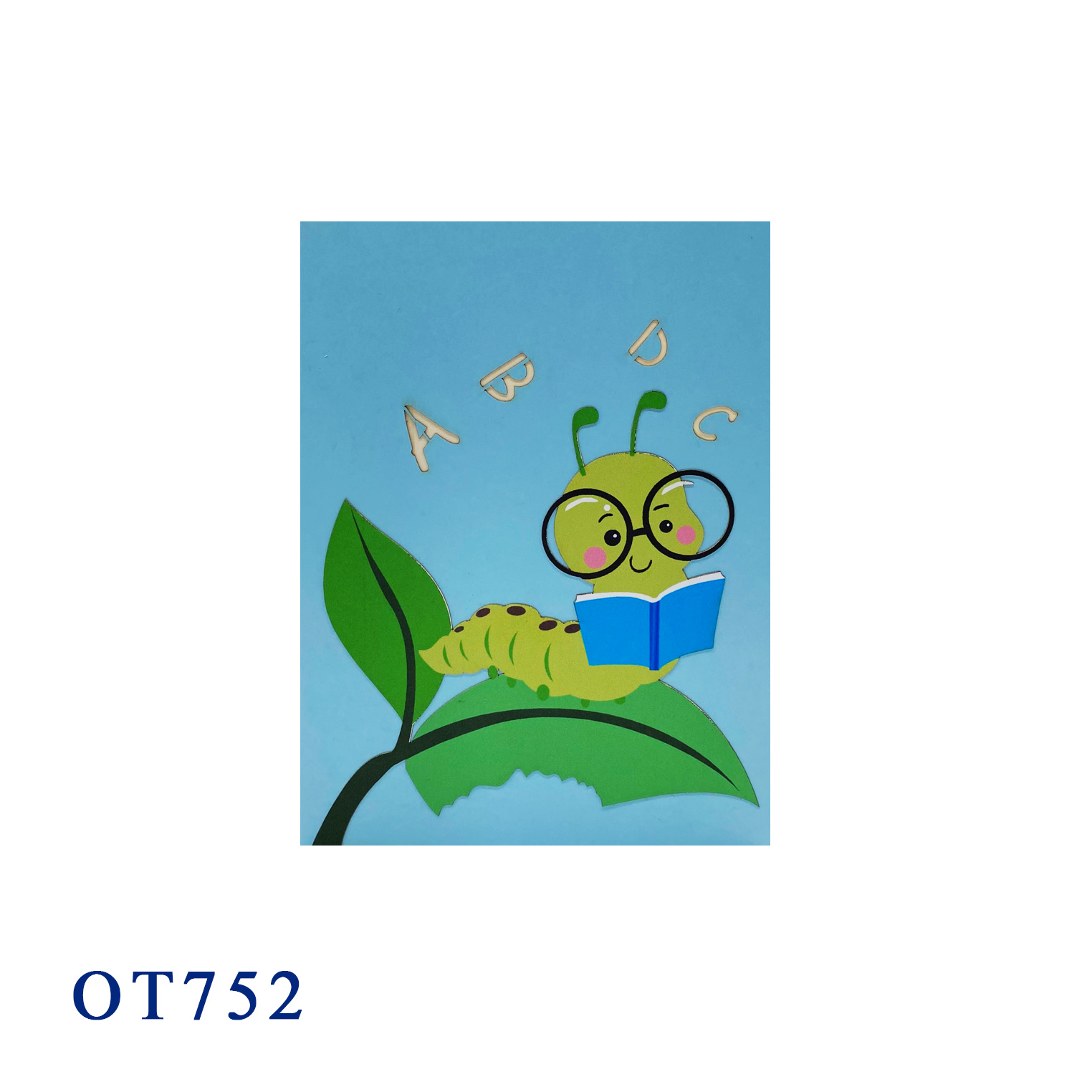 Worm Reading A Book Pop Up Card