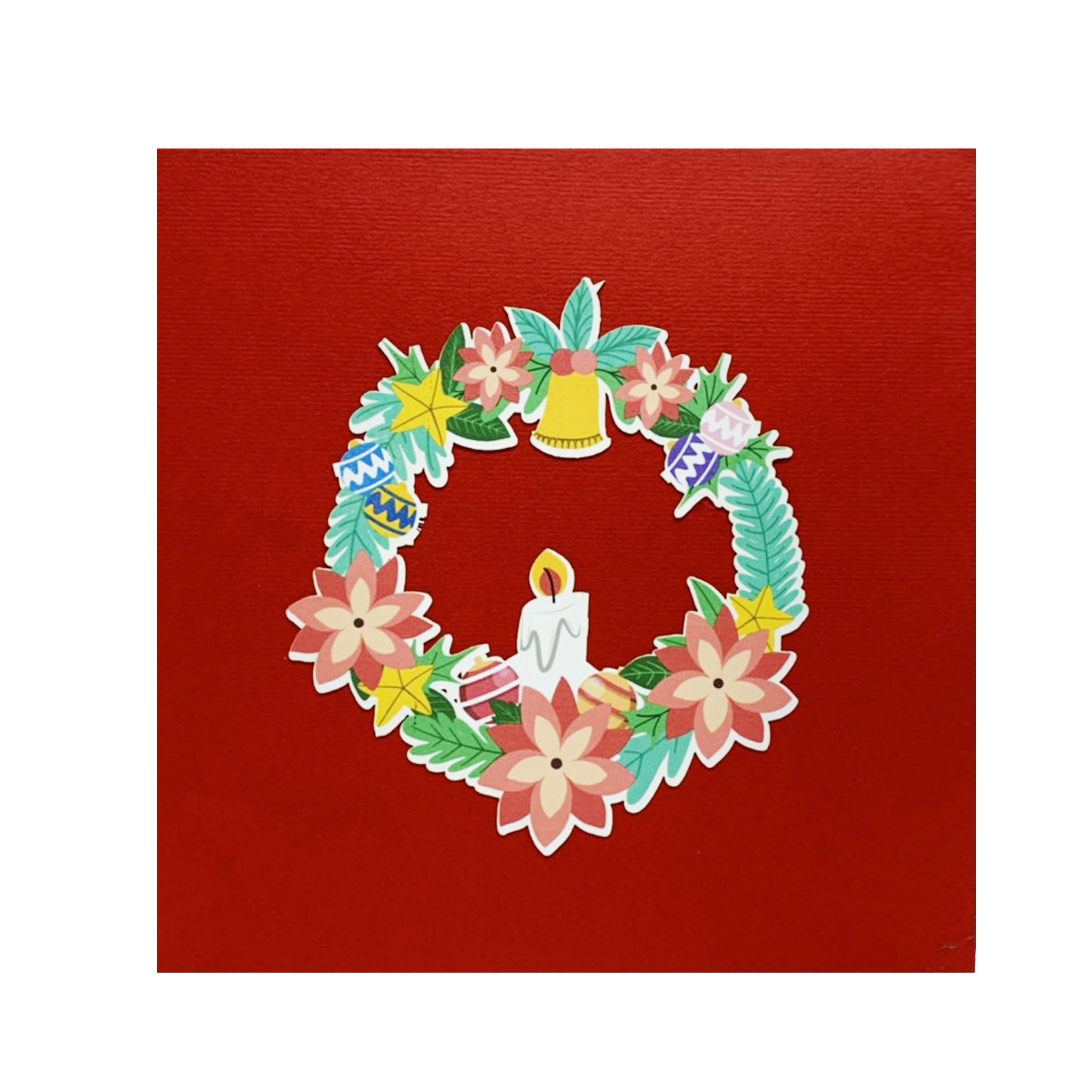 Chrismas Wreath Pop Up Card