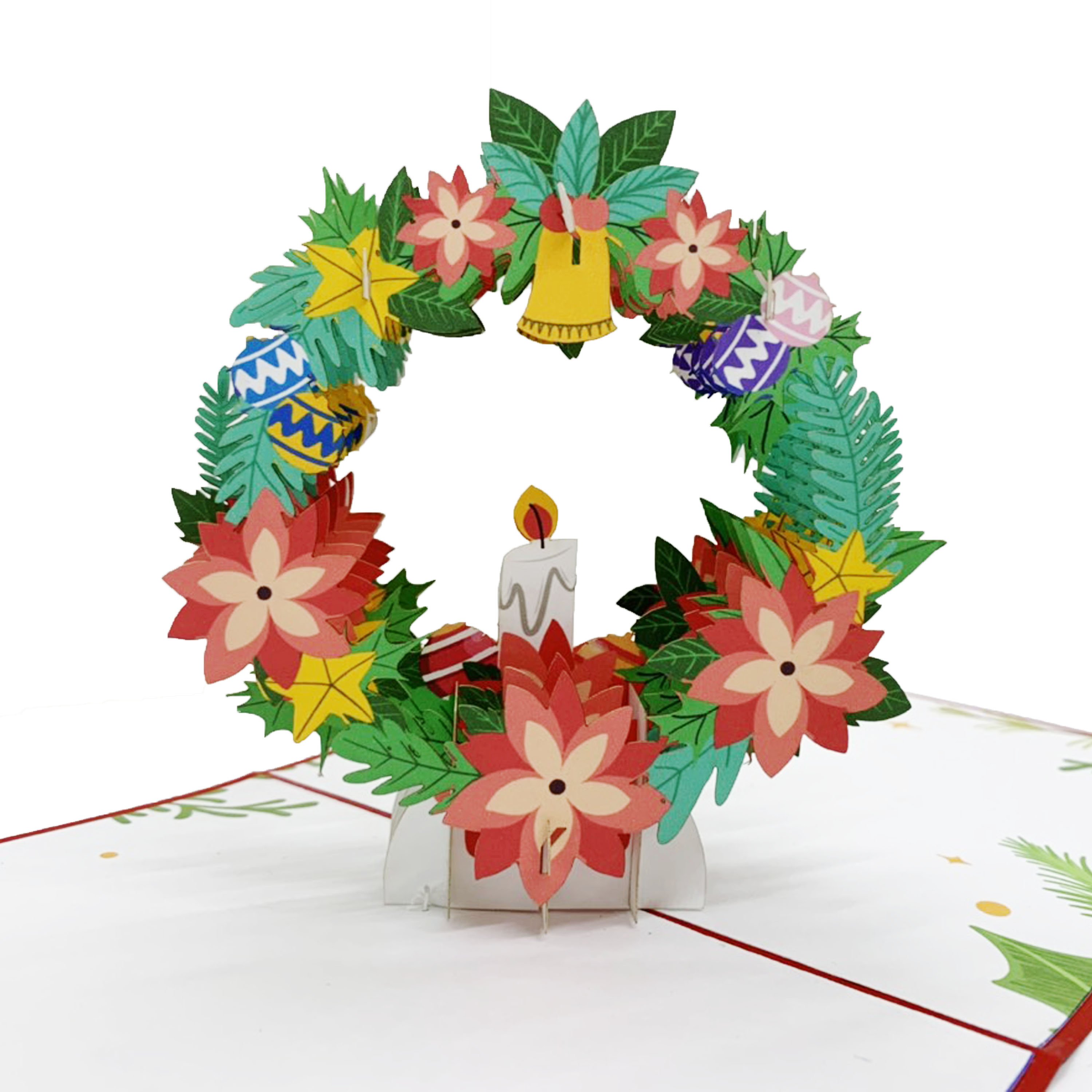 Chrismas Wreath Pop Up Card