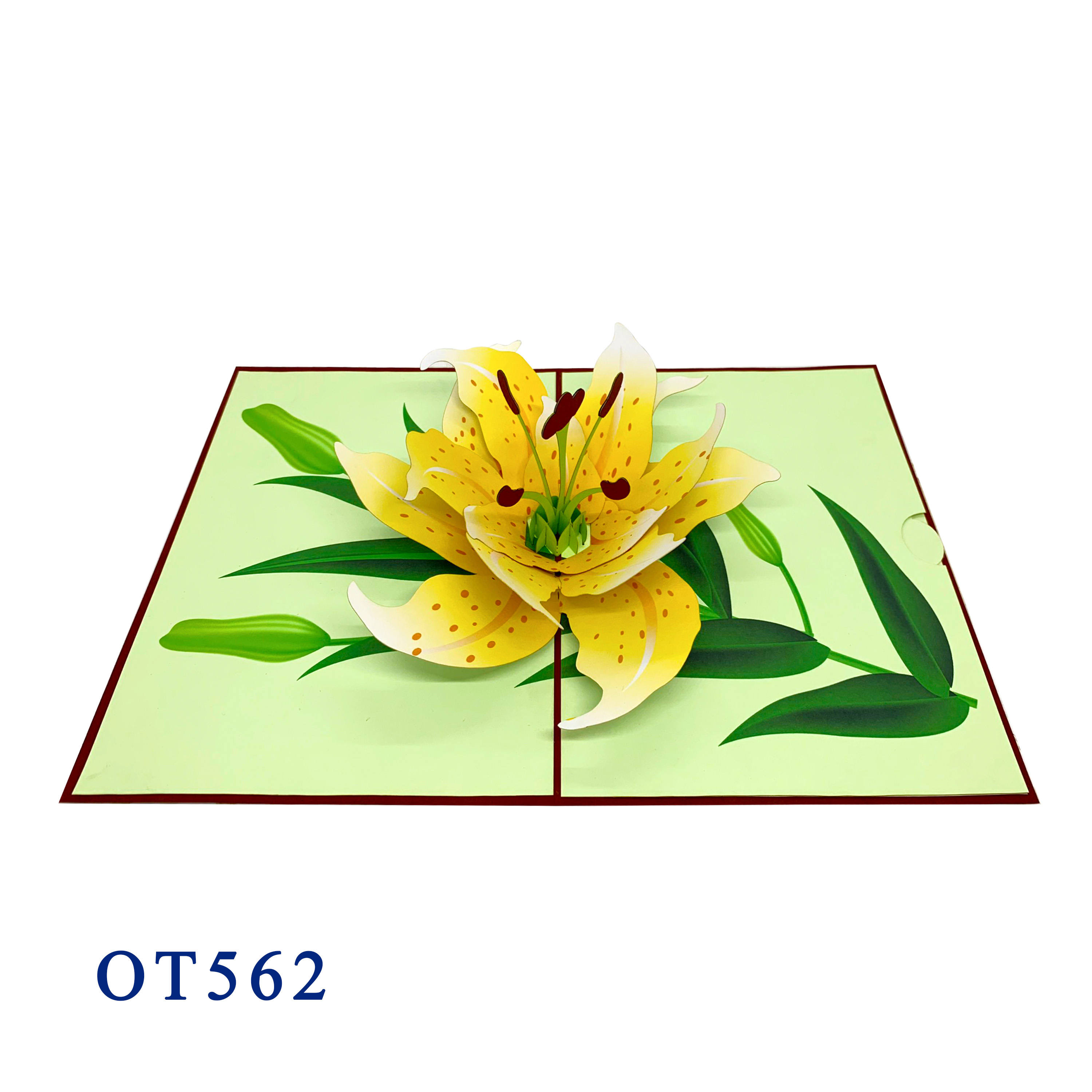 Yellow Blooming Lily Pop Up Card