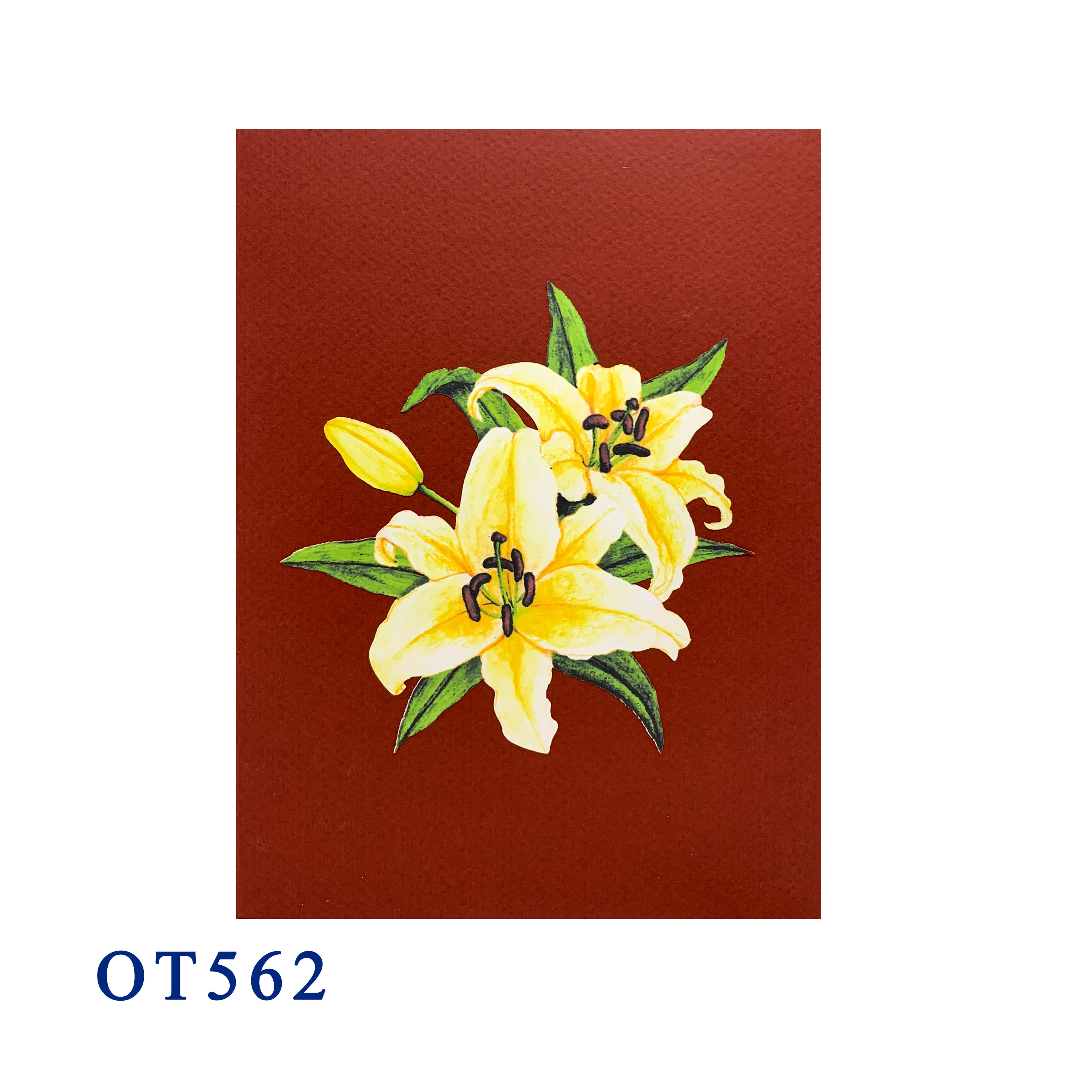 Yellow Blooming Lily Pop Up Card