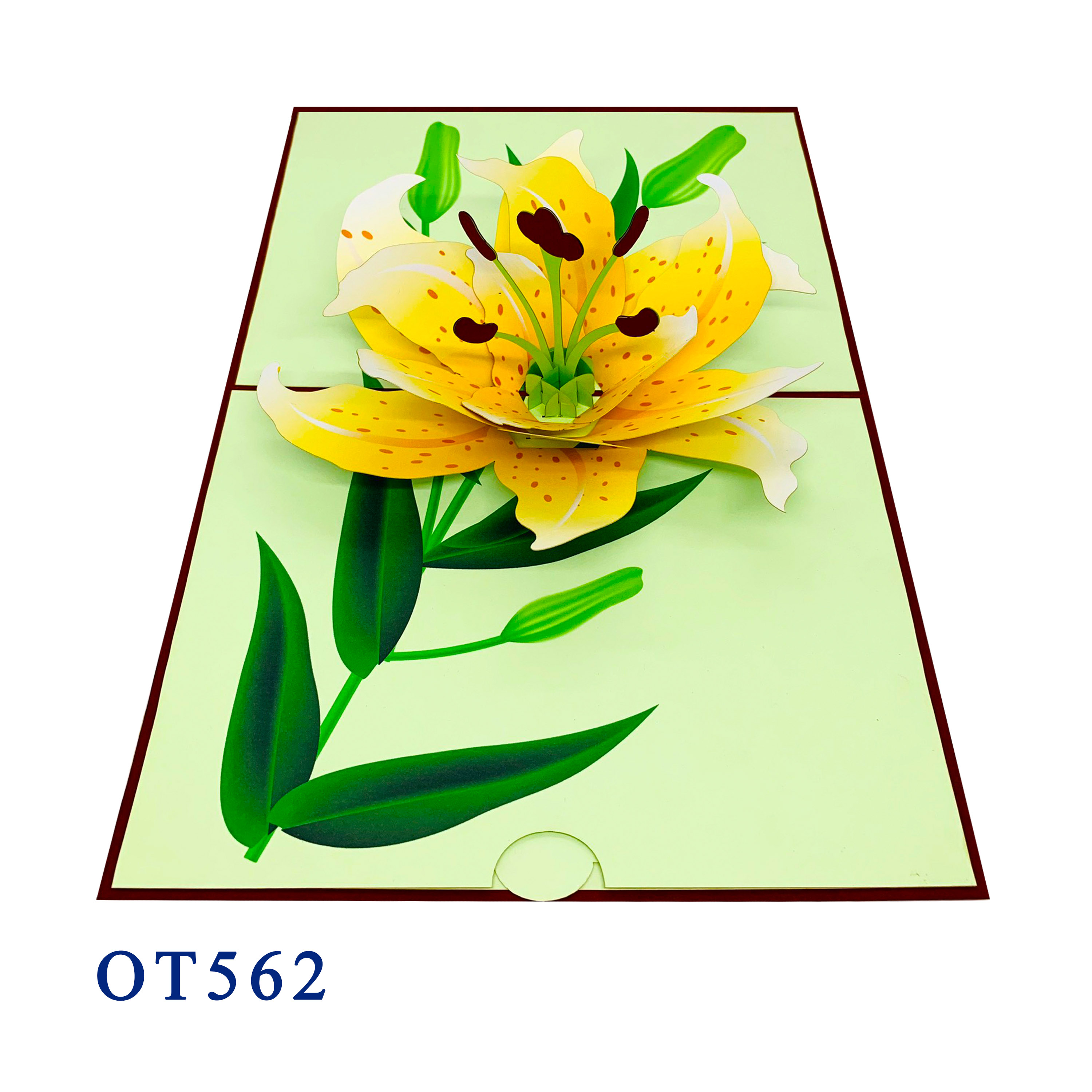 Yellow Blooming Lily Pop Up Card
