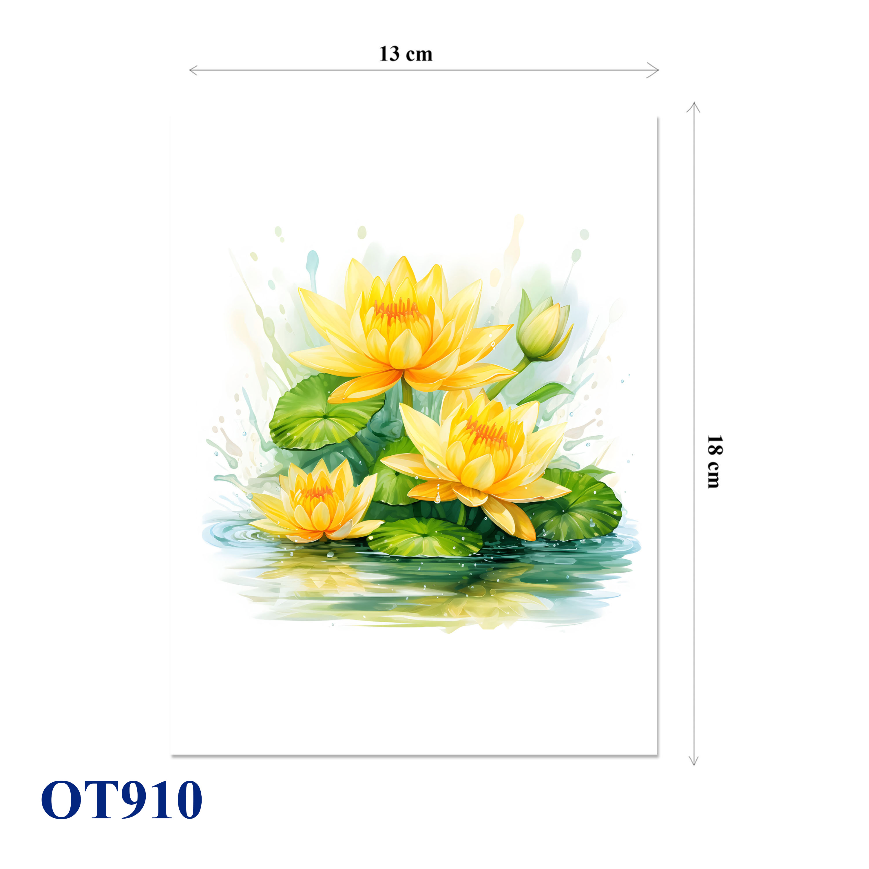 Yellow Water Lily Pop Up Greeting Card