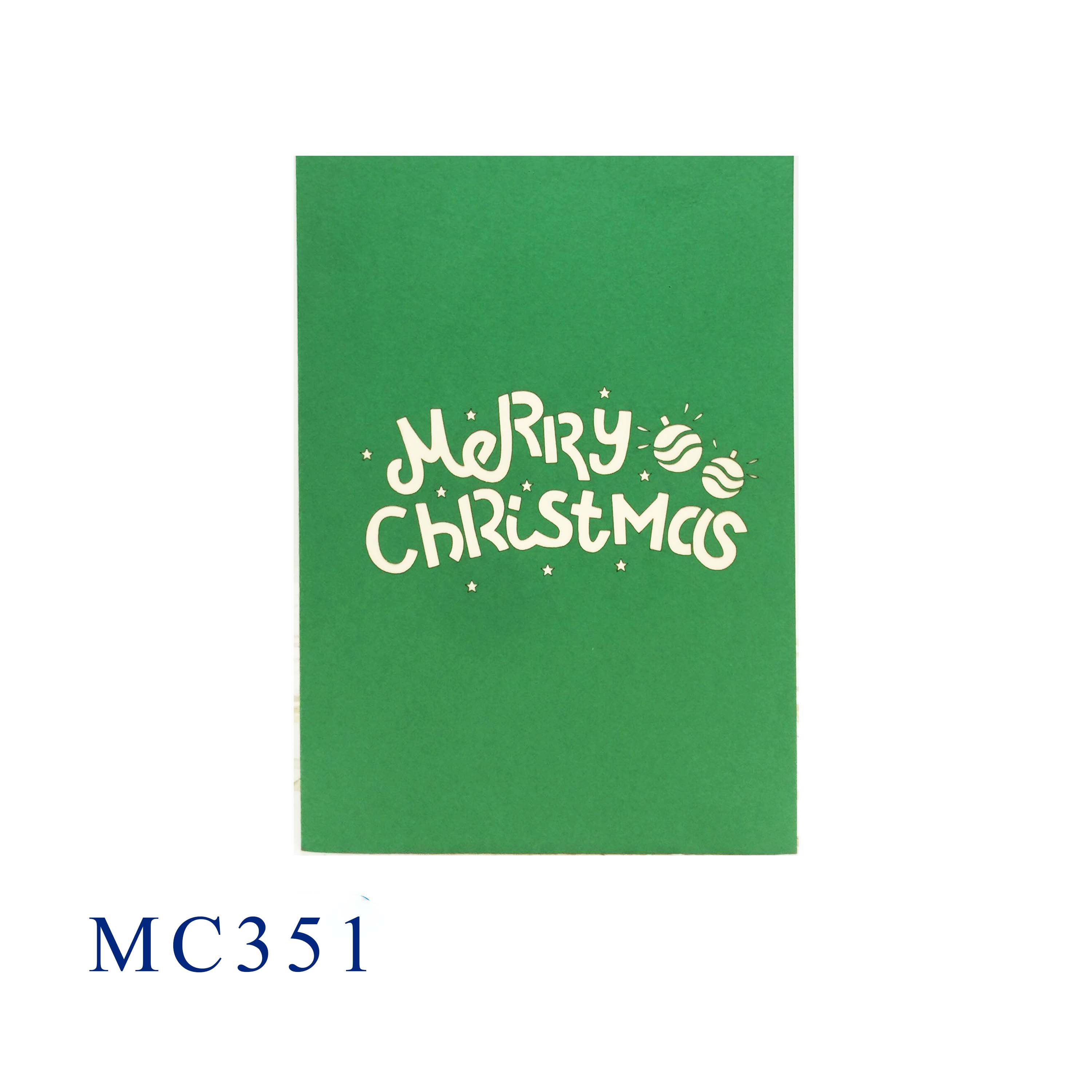 Merry Christmas Letters Pop Up Card