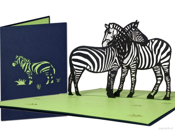 Zebra Pop Up Card